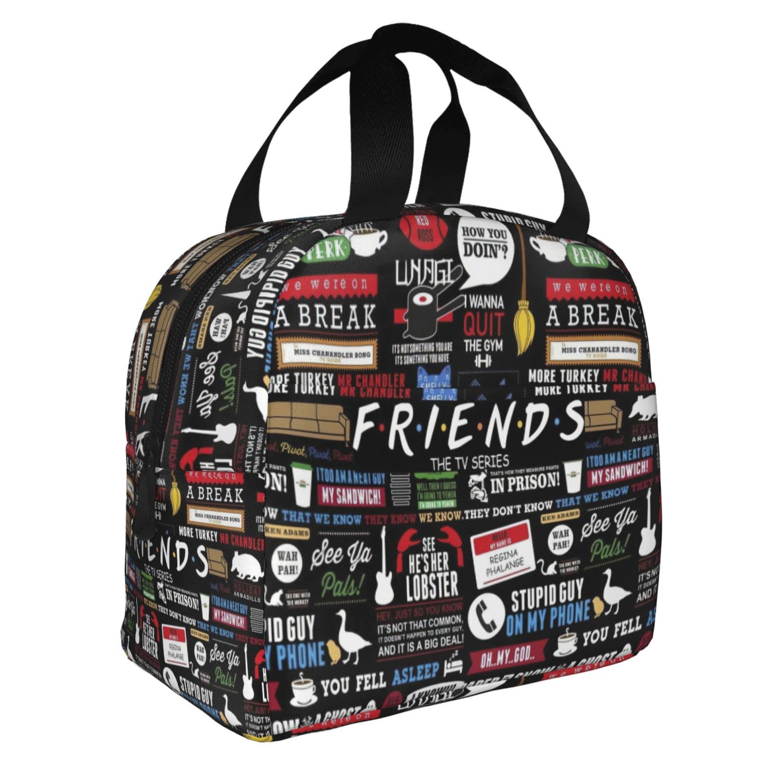 Insulated Thermal Lunch Box - Reusable Portable Cooler Tote Bag for Office, Picnic & Travel - Black One Size - Perfect for Men & Women - Keep Meals Fresh for Work, School & Outdoor Activities