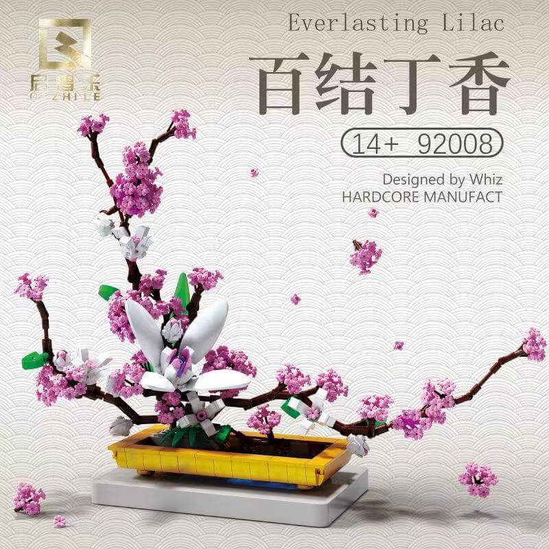 QIZHILE 92008 Everlasting Lilac Artificial Flowers - Realistic Fake Floral Decor for Home, Wedding, Party & Office Arrangements