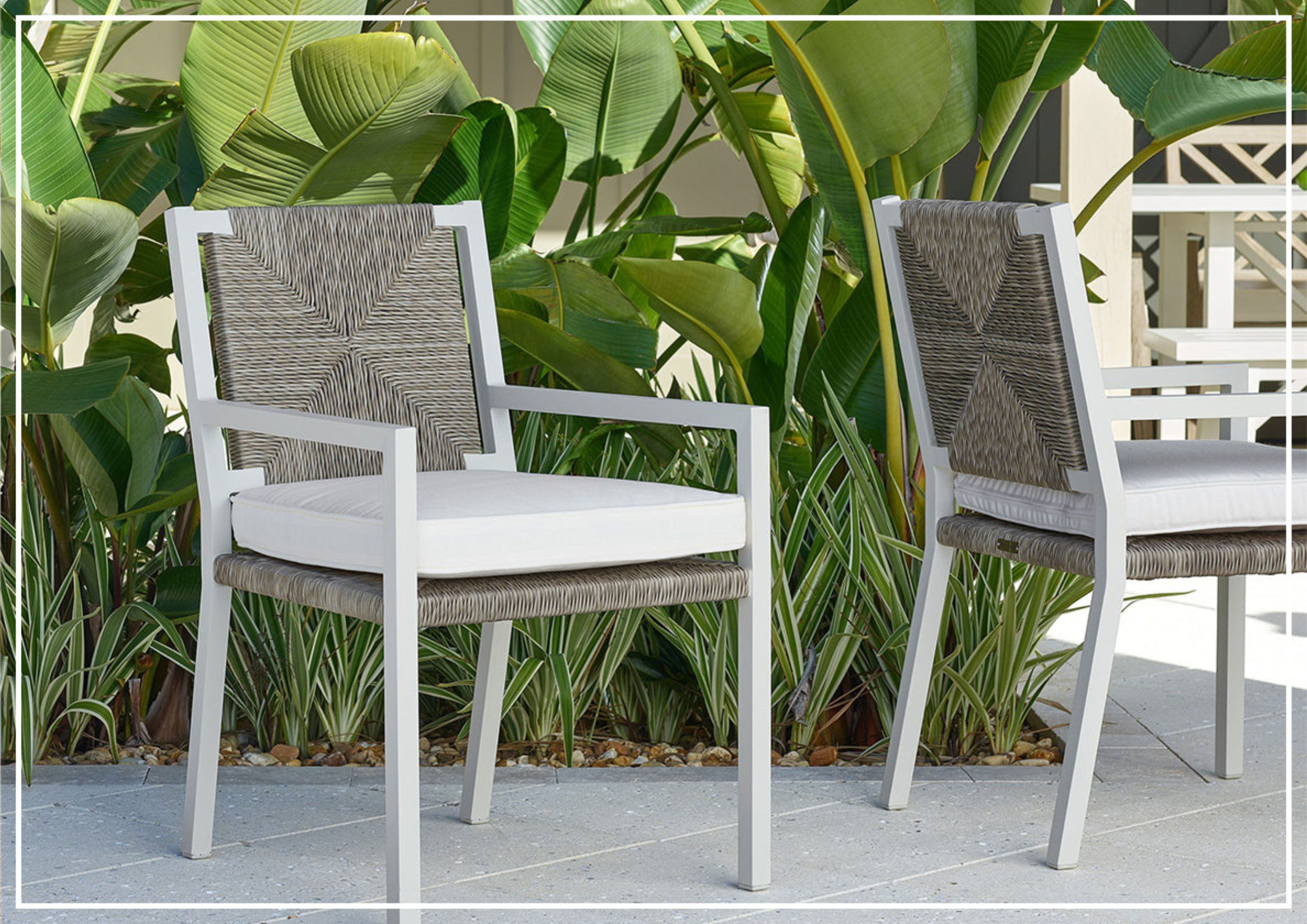 Tybee Outdoor Dining Chair - Greige Wicker Finish Universal Furniture for Coastal Living - Perfect for Patio, Deck, Poolside & Beach House Dining Areas