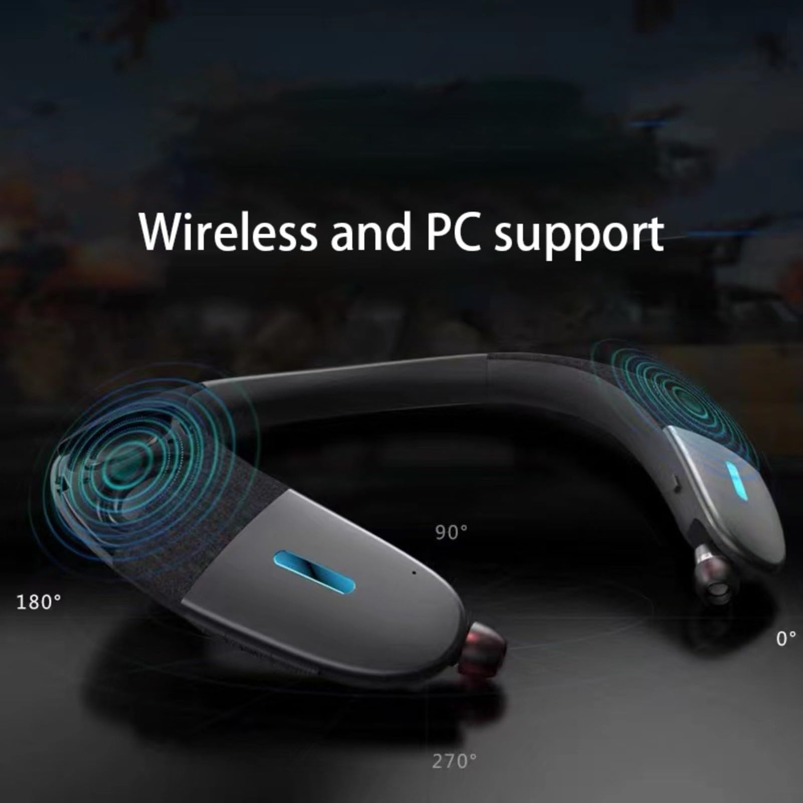 PETSTIBLE 3Pcs Neckband Bluetooth Speakers Kit - Wireless Wearable Speakers with Stable Connection, Portable Design (10×6×2 cm) for Gym, Running, Outdoor Activities & Travel