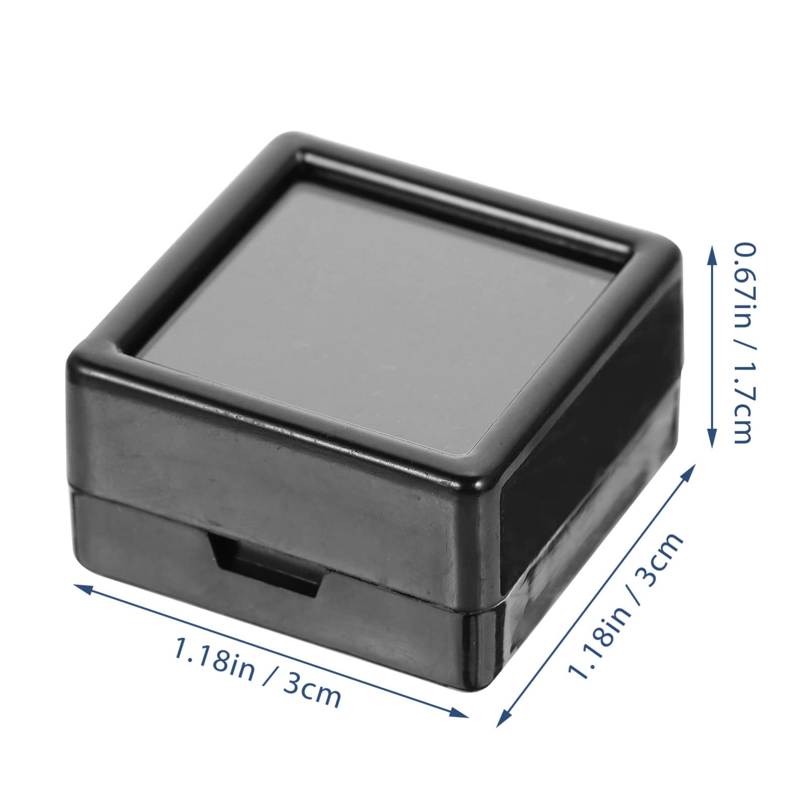 Cabilock 20Pcs Clear Top Gemstone Display Box - Jewelry Organizer Box for Rings, Necklaces & Challenge Coins | Home & Shop Use for Storage & Display