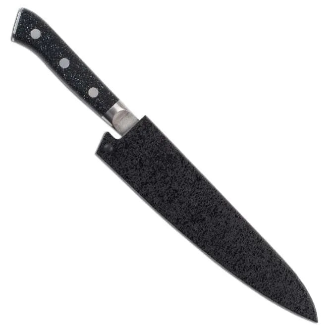 Premium Zanmai Pro Damascus SE Petty Knife 5.9 Inch with Black Lacquer Saya Cover - Perfect for Home Kitchen, Sushi Preparation & Professional Chefs