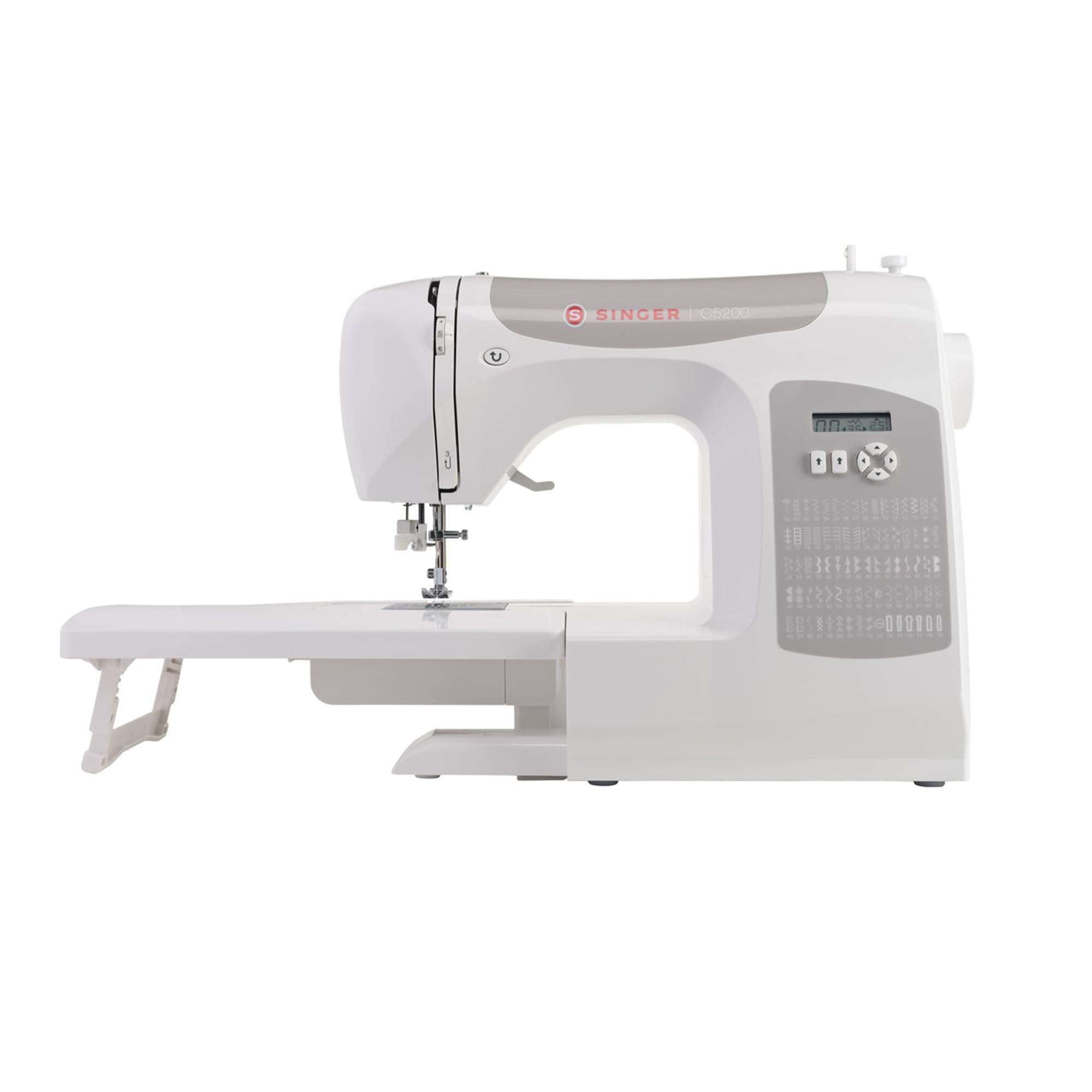 SINGER C5200 Computerized Sewing & Quilting Machine with Extension Table & Accessory Kit - 180 Built-in Stitches, LCD Touch Screen, Automatic Buttonhole, Heavy Duty Metal Frame | Perfect for Home Dressmaking, Quilting, DIY Crafts & Fashion Design Projects