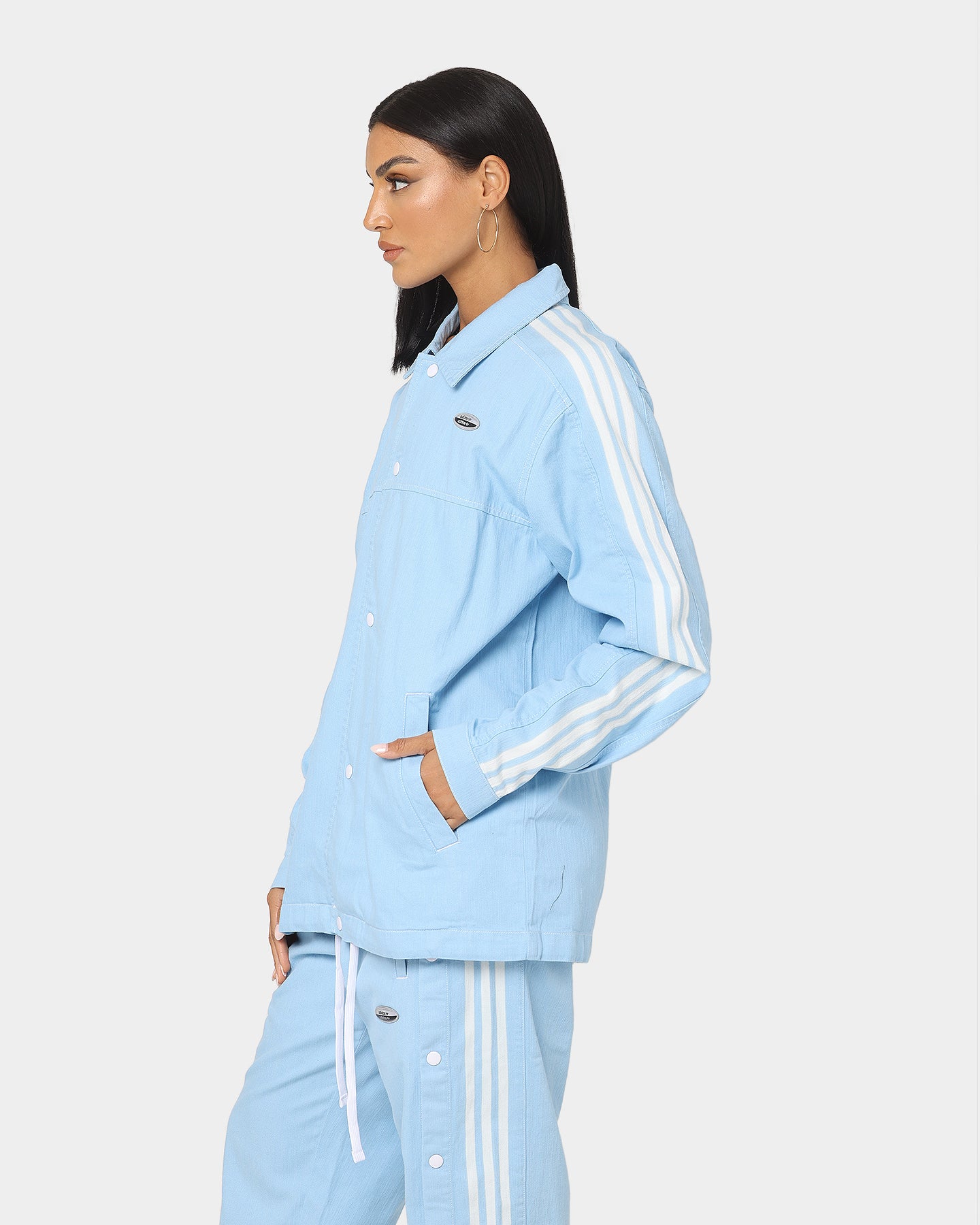 Adidas Denim Jacket for Men - Light Blue Wash Casual Jacket with Classic Logo | Perfect for Streetwear, Spring Outfits & Everyday Fashion