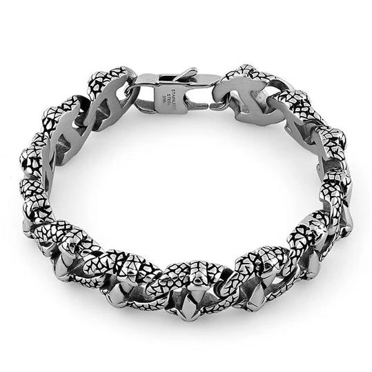 Stainless Steel Reptile Claw Marina Chain Bracelet for Women - Trendy Gothic Jewelry for Parties, Halloween & Everyday Wear