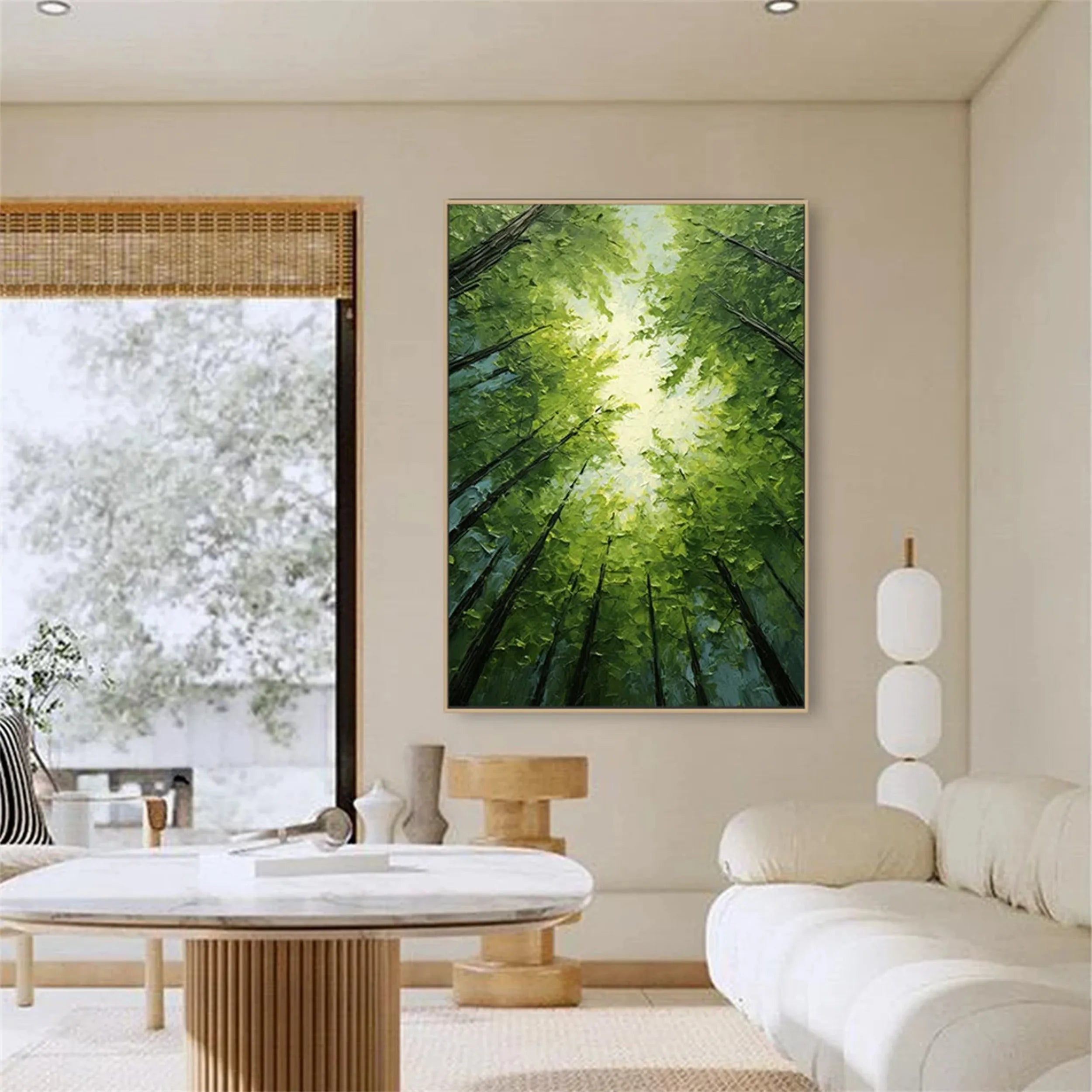 Blue & Green Abstract Wall Art Canvas Print #BG041 - Modern Home Decor for Living Room, Bedroom & Office