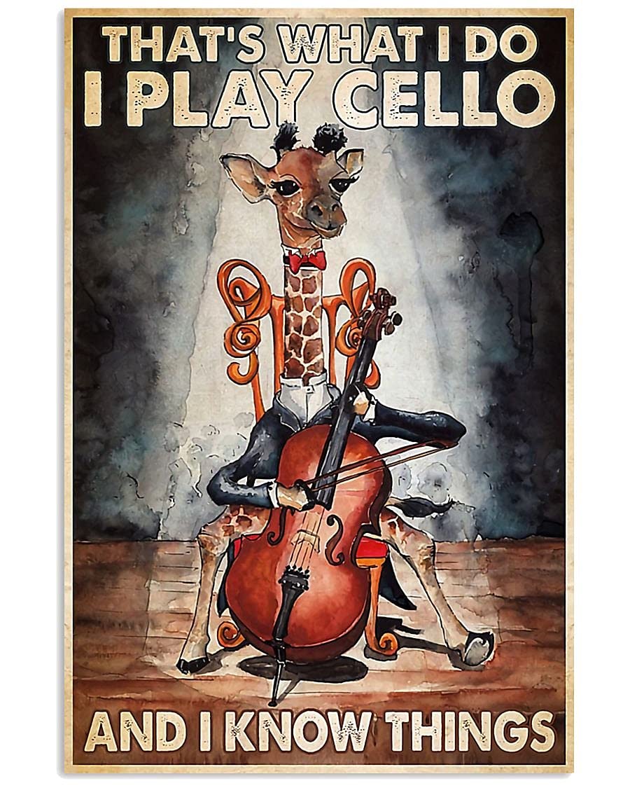 1000-Piece Wooden Jigsaw Puzzle - Funny Giraffe Playing Cello 