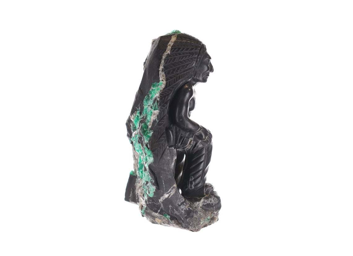 Natural Colombian Emerald Rough Crystal Sculpture with Riffle - Authentic Gemstone for Jewelry Making, Meditation & Home Decor