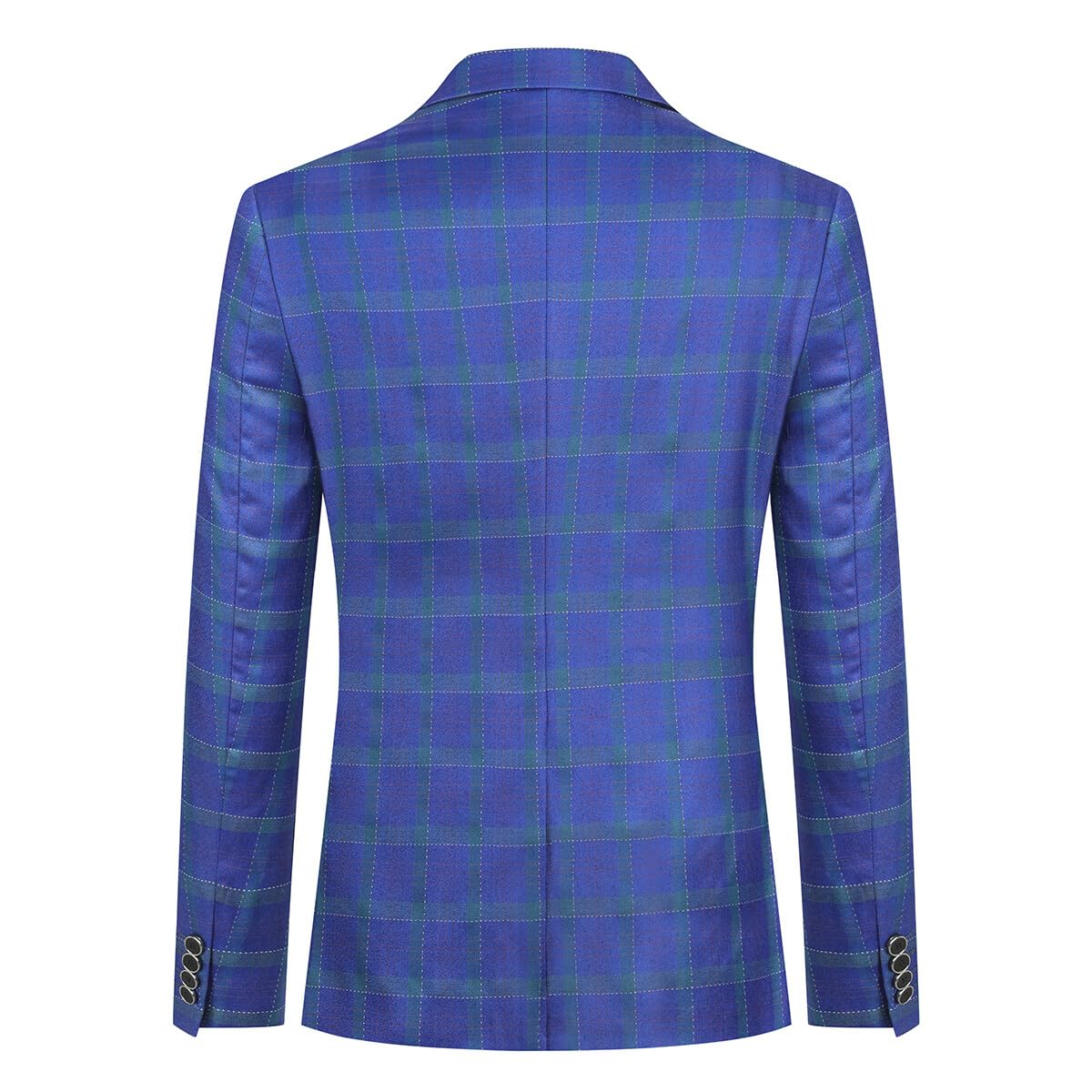 Boyland Men's Lightweight Plaid Blazer Jacket - Single Button Casual Sport Coat for Business, Office & Wedding | Breathable Stretch Fit Suit Jacket for Men's Fashion & Formal Occasions