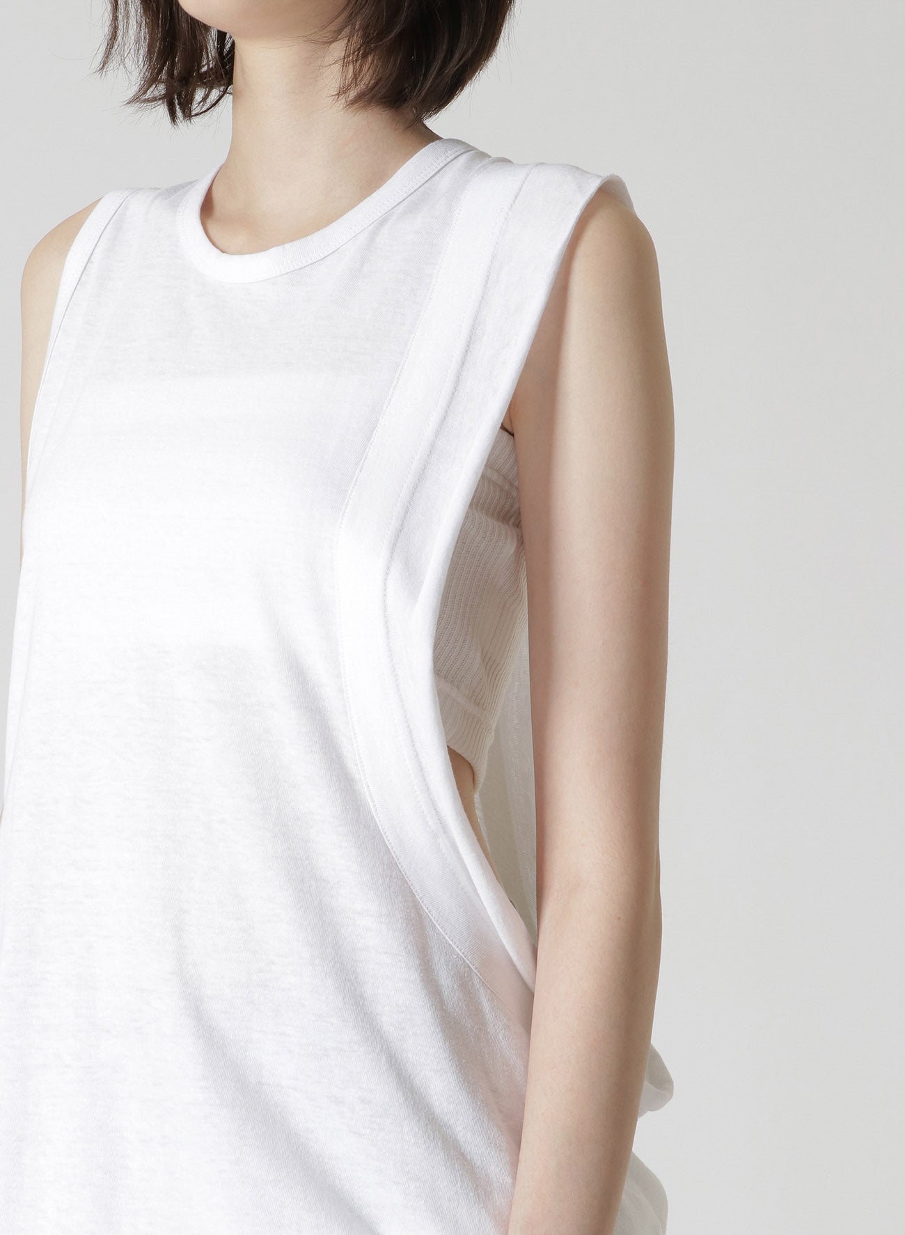 Breathable Cotton Linen Blend Plain Stitch Wide Round Neck Tank Top for Women - Perfect for Summer, Beach, and Casual Outfits