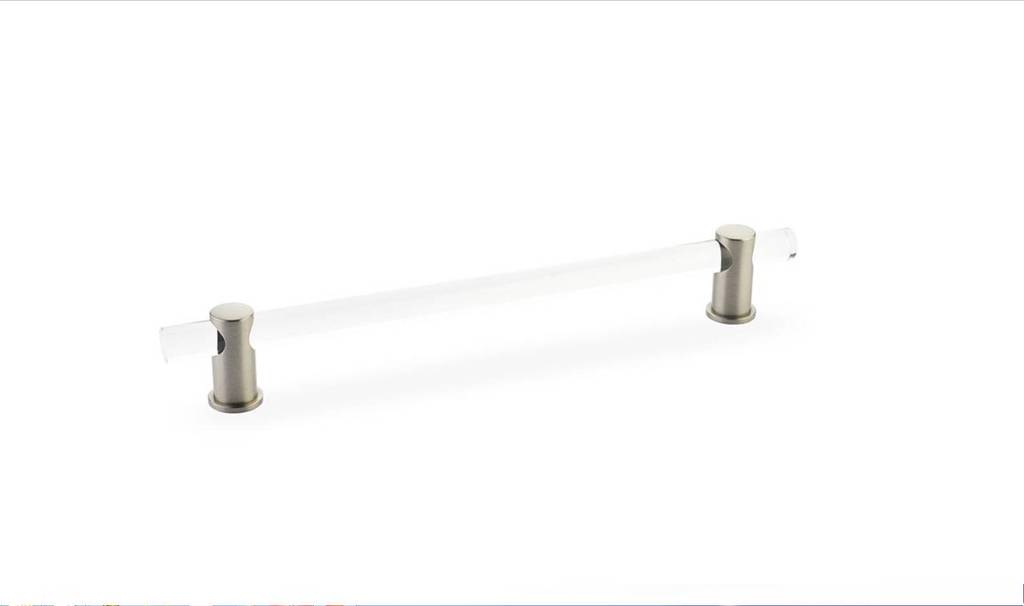 Lucite and Satin Nickel Cabinet Knobs & Drawer Pulls - Modern Hardware for Kitchen, Bathroom & Furniture (Set of 10) - Easy Installation & Durable Finish