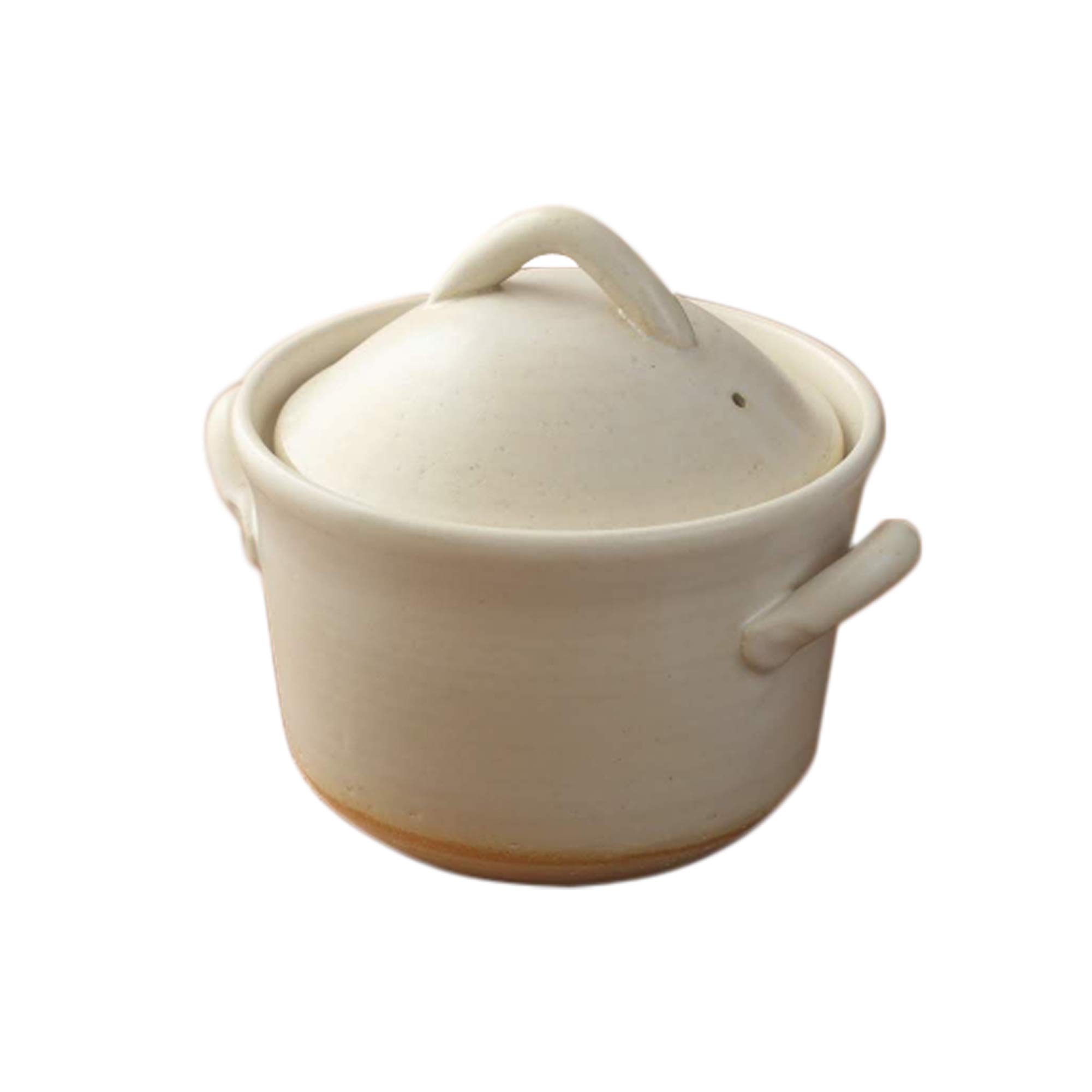 Premium Japanese Donabe Clay Rice Cooker Pot - 3 Go (2200cc) Traditional White Ceramic for Perfect Stovetop Rice, Hot Pot & Stews - Ideal for Home Cooking & Japanese Cuisine