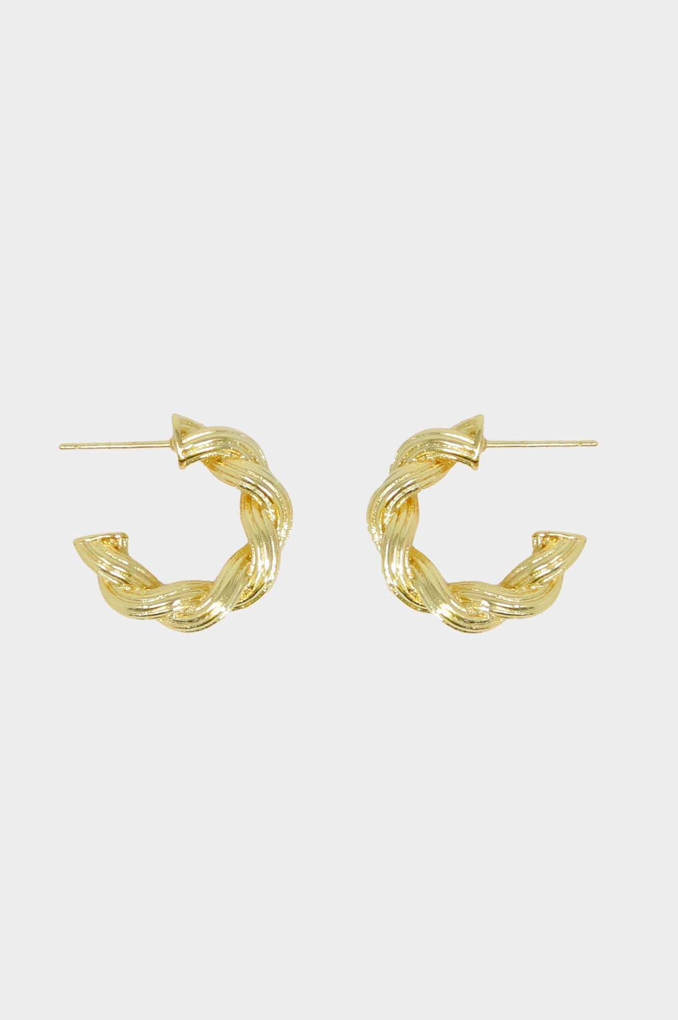 Chunky Swirl Hoop Earrings for Women - 14K Gold Plated Statement Hoops | Perfect for Parties, Weddings & Everyday Wear