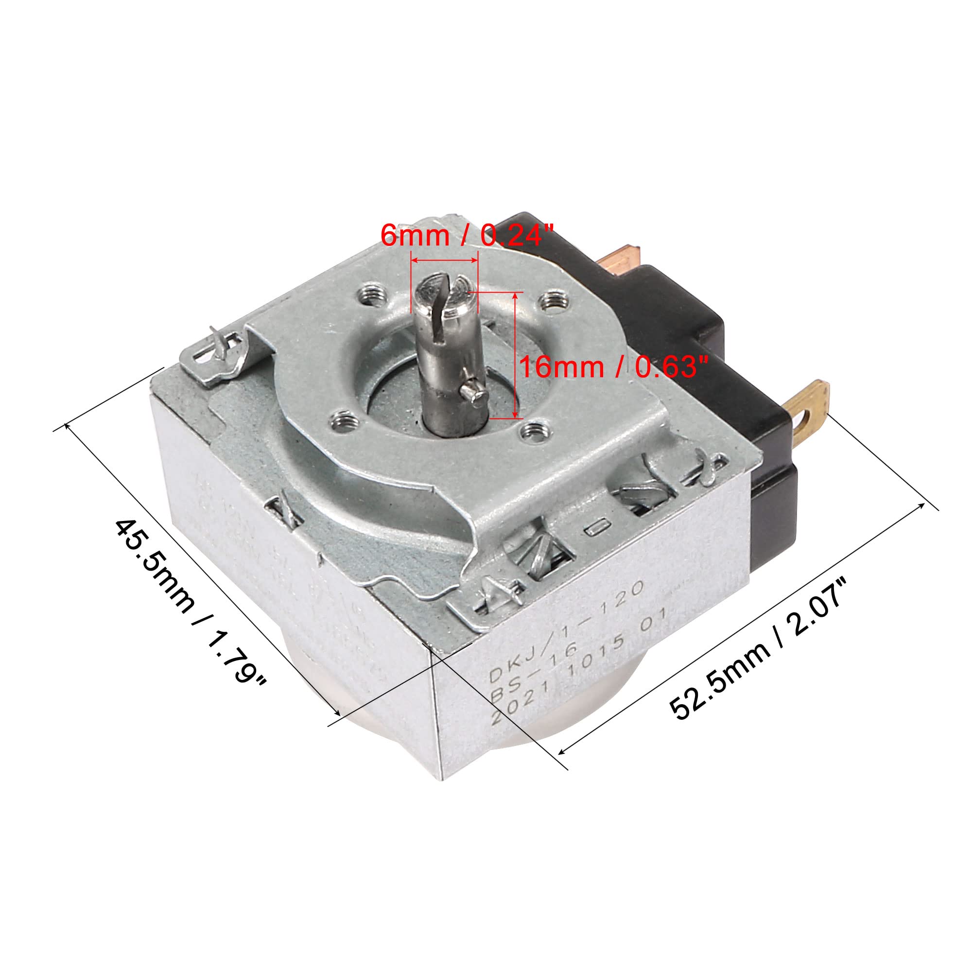uxcell 120M Timer Switch with Round Shaft - 120 Minute Countdown Controller for Microwave Oven & Kitchen Appliances | Perfect for Cooking, Baking & Home Use