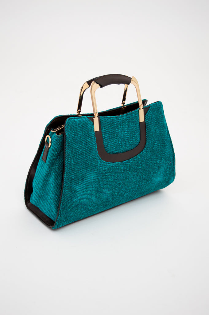 Cora Handbag 200 - Premium Turquoise Leather Crossbody Bag for Women | Fashionable Everyday Purse for Work, Travel & Date Night