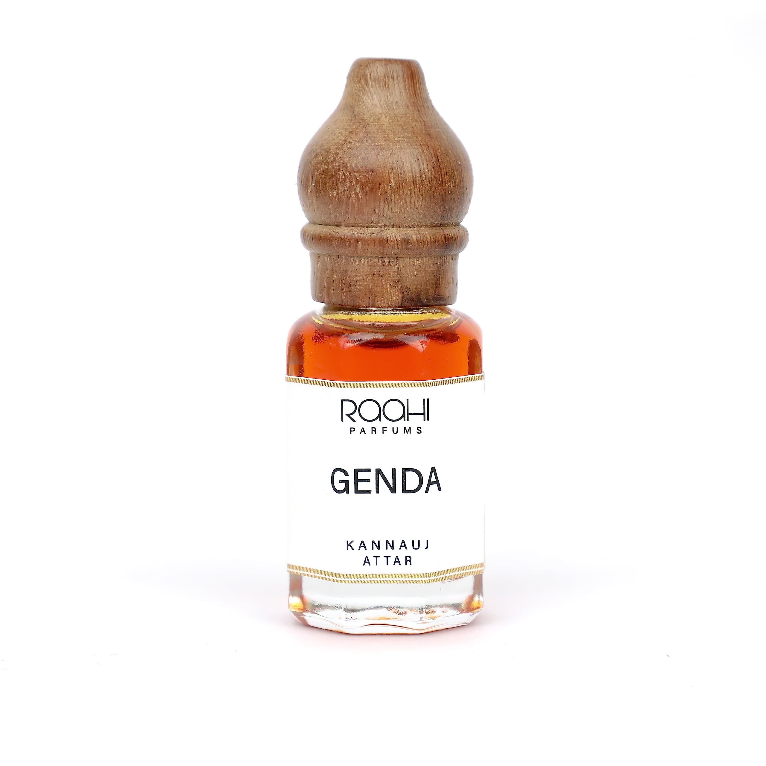 Raahi Parfums Genda Attar - 100% Natural Kannauj Attar Perfume Oil, 12ml Bottle | Long-Lasting Floral Fragrance for Meditation, Aromatherapy & Spiritual Practices