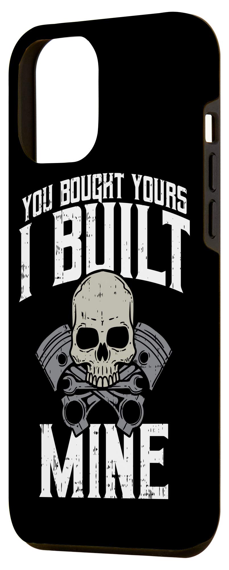 iPhone 12 Pro Max Funny Diesel Mechanic Motorcycle Case - 'Bought Yours Built Mine' Protective Cover for Apple iPhone 12 Pro Max - Perfect for Motorcycle Enthusiasts & Diesel Mechanics