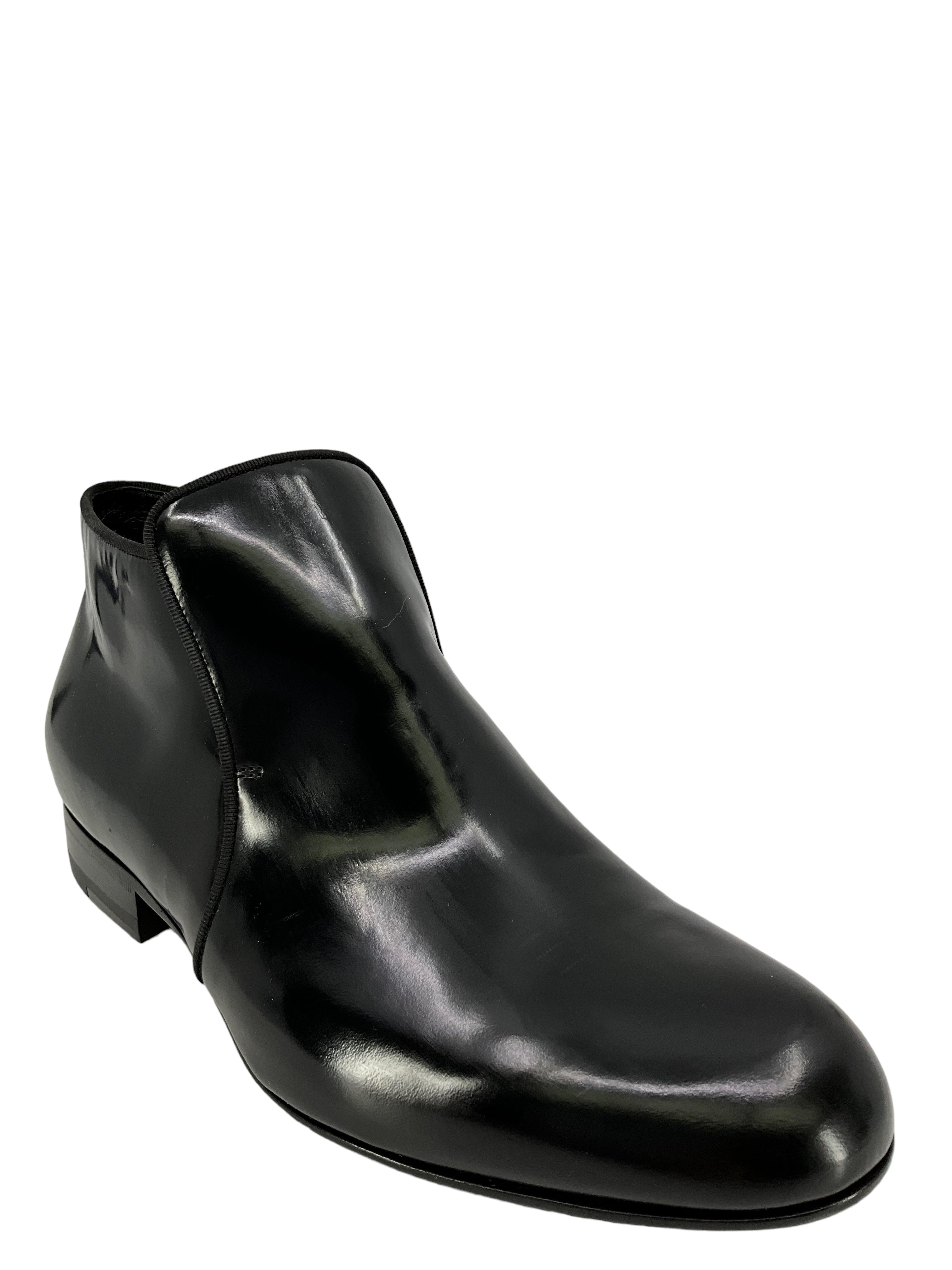 Celine Leather Ankle Booties Women's Size 6.5 - Stylish & Comfortable Low Heel Boots for Fall Fashion, Office Wear & Night Out