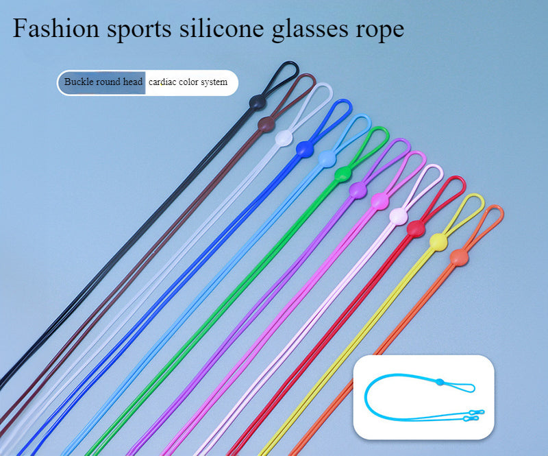 8-Character Silicone Sports Glasses Strap - Anti-Slip & Anti-Fall Eyewear Accessory for Running, Hiking, and Outdoor Activities