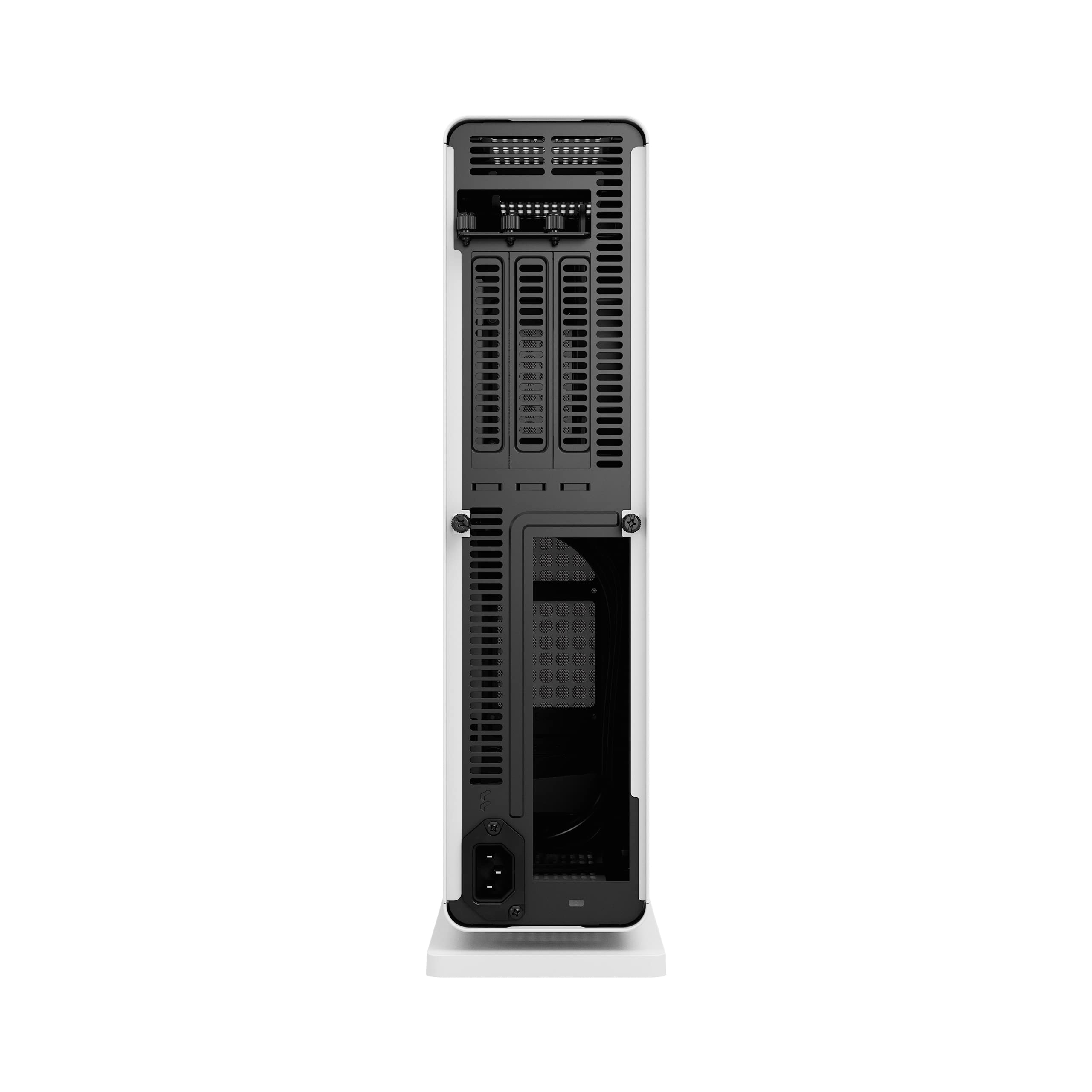 Fractal Design Ridge White ITX PC Case - PCIe 4.0 Riser Card & 2x140mm PWM Fans Included - USB Type-C - Compact Gaming Computer Case for Home Theater & Workstation Setup
