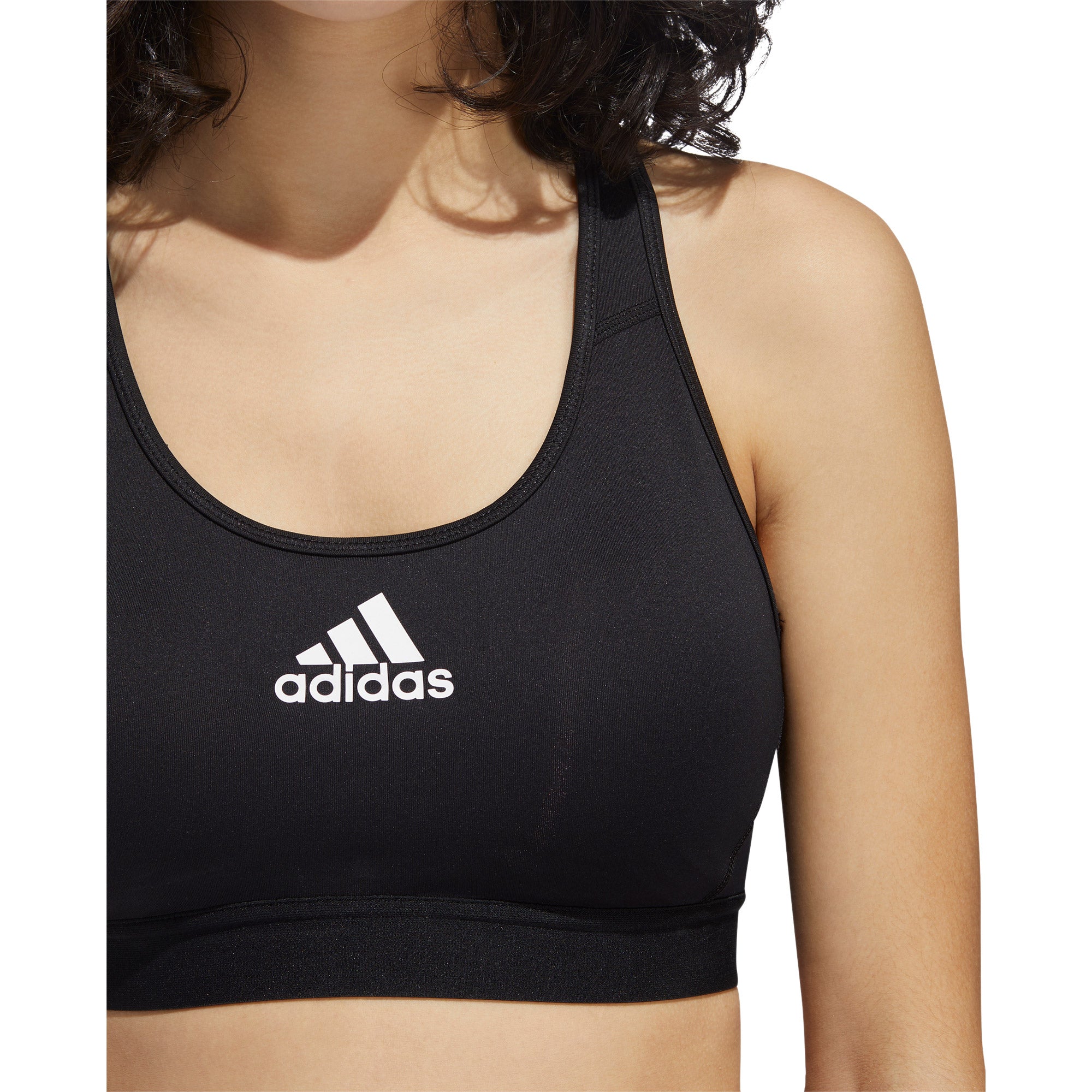 Adidas Women's Alphaskin Padded Sports Bra - Black | High Support Workout Bra for Running, Yoga & Gym | Moisture-Wicking & Comfortable