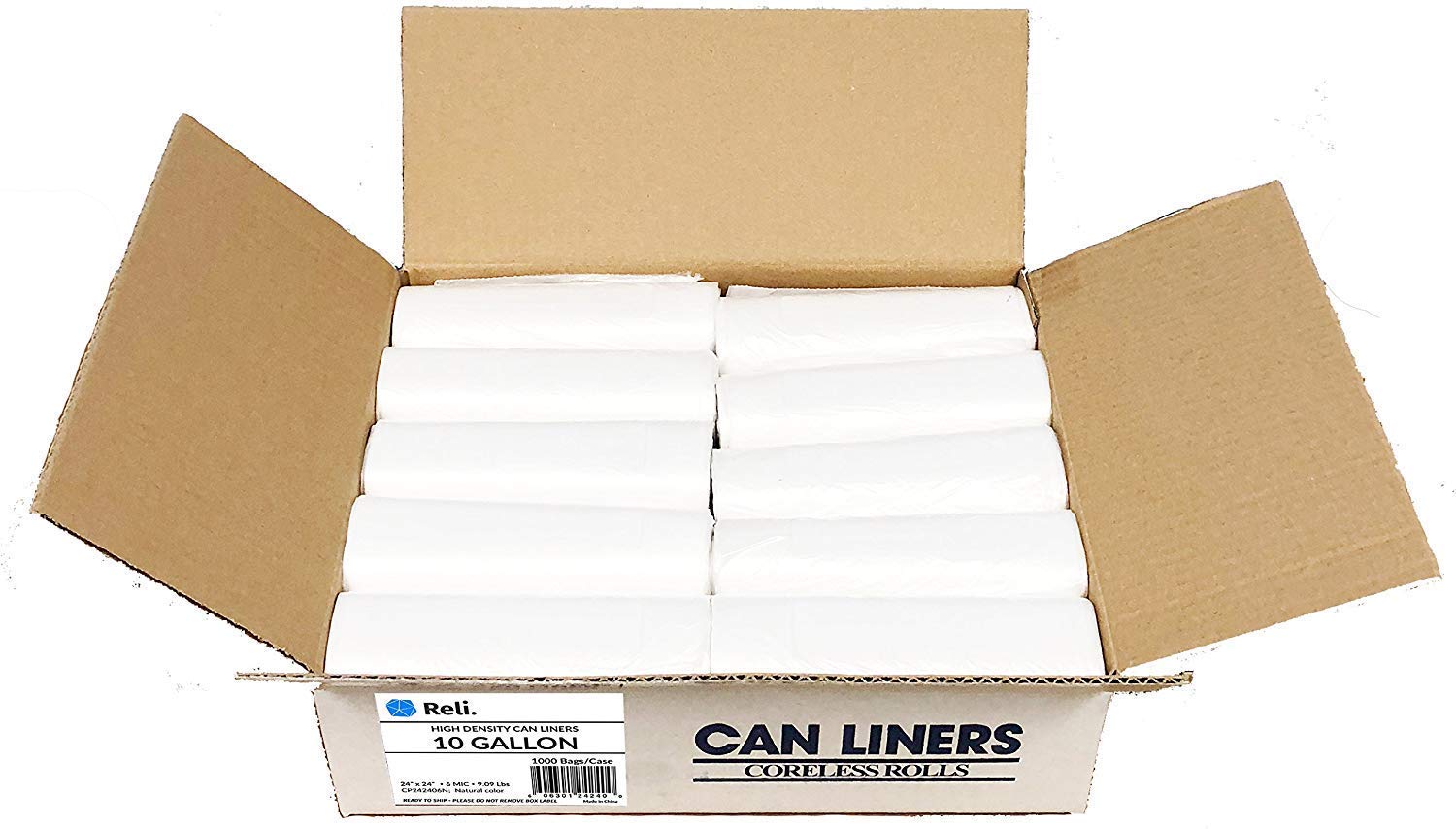 Heavy Duty 6-10 Gallon & 33 Gallon Trash Bags Combo Pack (1000+150 Count) - Extra Thick, Leak Proof, Tear Resistant for Kitchen, Office, and Outdoor Use