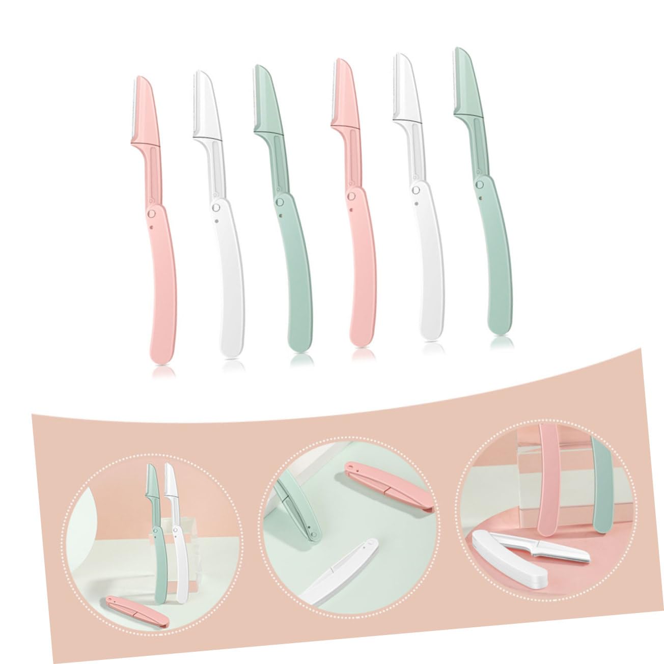 FOMIYES 12-Piece Eyebrow Trimmer & Waxing Kit - Foldable Eyebrow Plucker, Cuticle Razor, Hair Removal Spray, Tweezers & Scissors for Women | Perfect for Eyebrow Shaping, Facial Hair Removal & At-Home Grooming