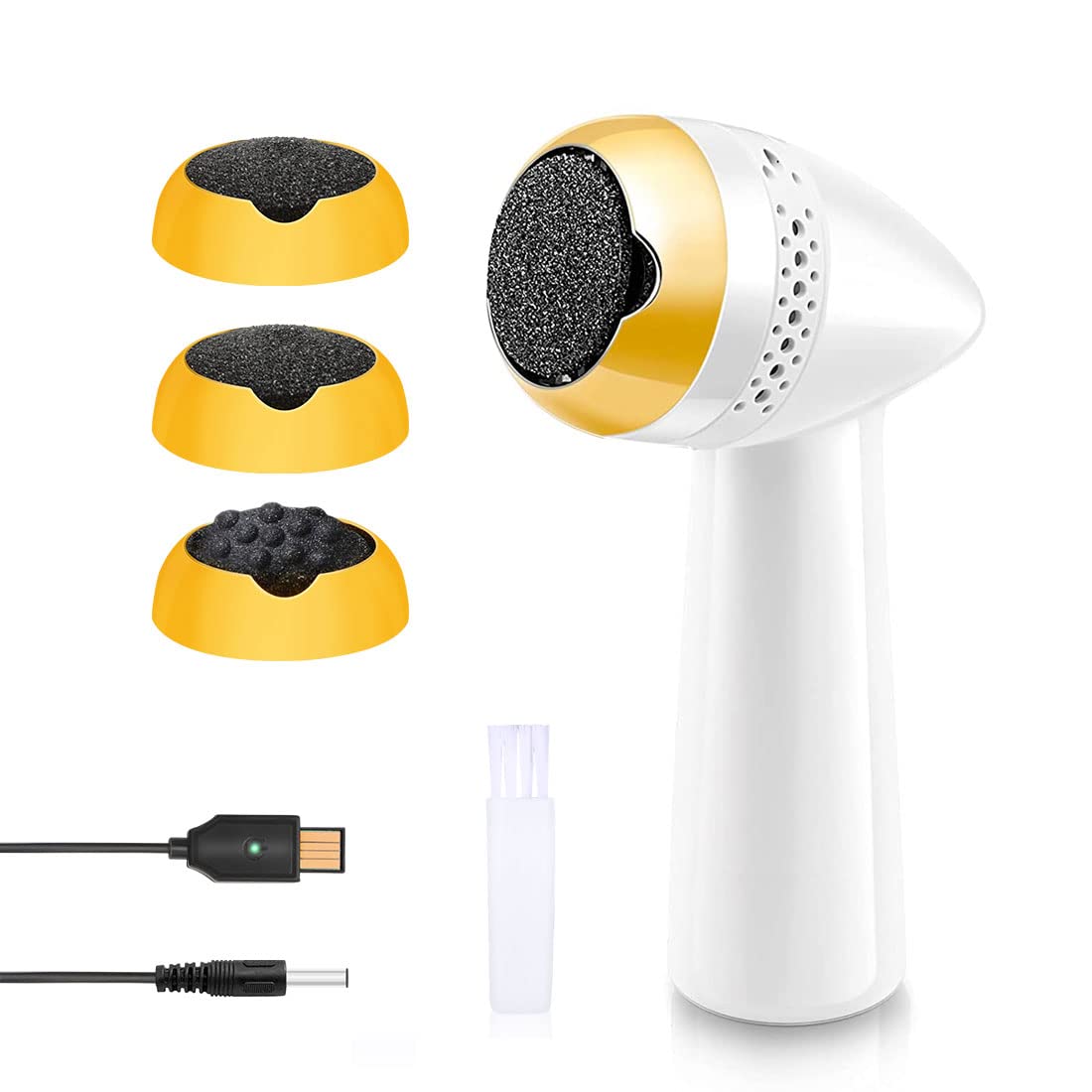 Electric Callus Remover for Feet - 3000 RPM Rechargeable Foot Grinder with Vacuum, Pedicure File for Cracked Heels & Hard Skin - Perfect for Home Pedicure & Foot Care Routine