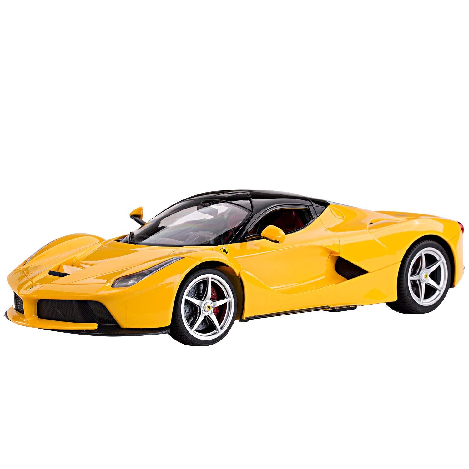1/14 Scale Ferrari LaFerrari Remote Control Car - RTR Ready-to-Run RC Model with Opening Doors (Yellow) by FMTStore - Perfect for Collectors, Gifts & Racing Enthusiasts