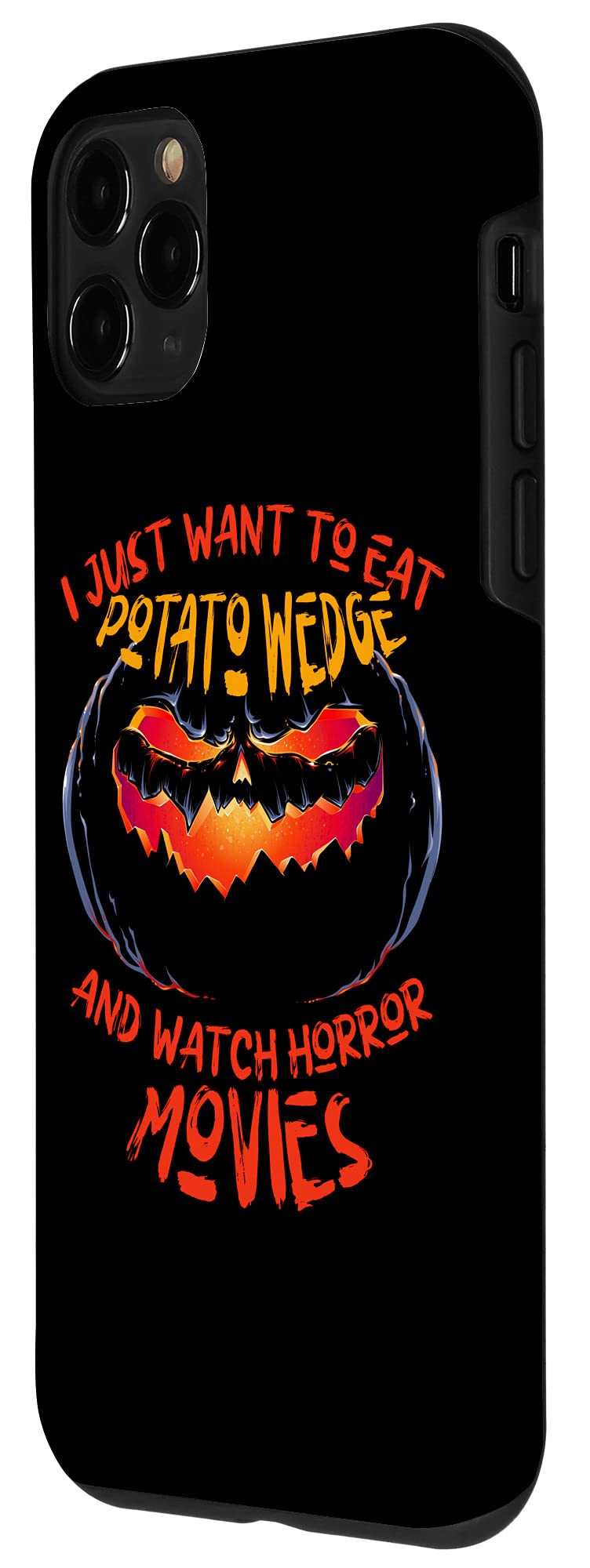 iPhone 11 Pro Case - Halloween Design with Potato Wedge & Horror Movie Theme | Shockproof Protective Cover for Watching Movies, Parties & Everyday Use