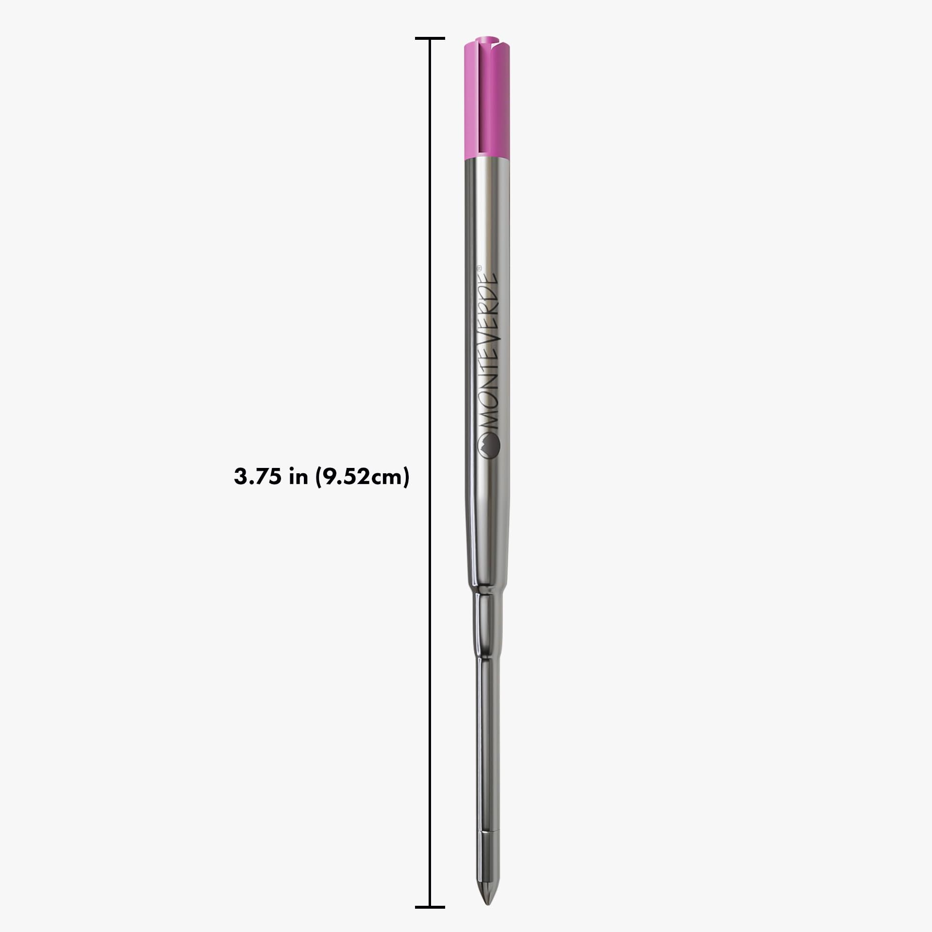 Monteverde S133PK Ballpoint Pen Refills for Sheaffer Pens - Medium Point, Pink Ink, 6-Pack - Perfect for Office, School & Everyday Writing