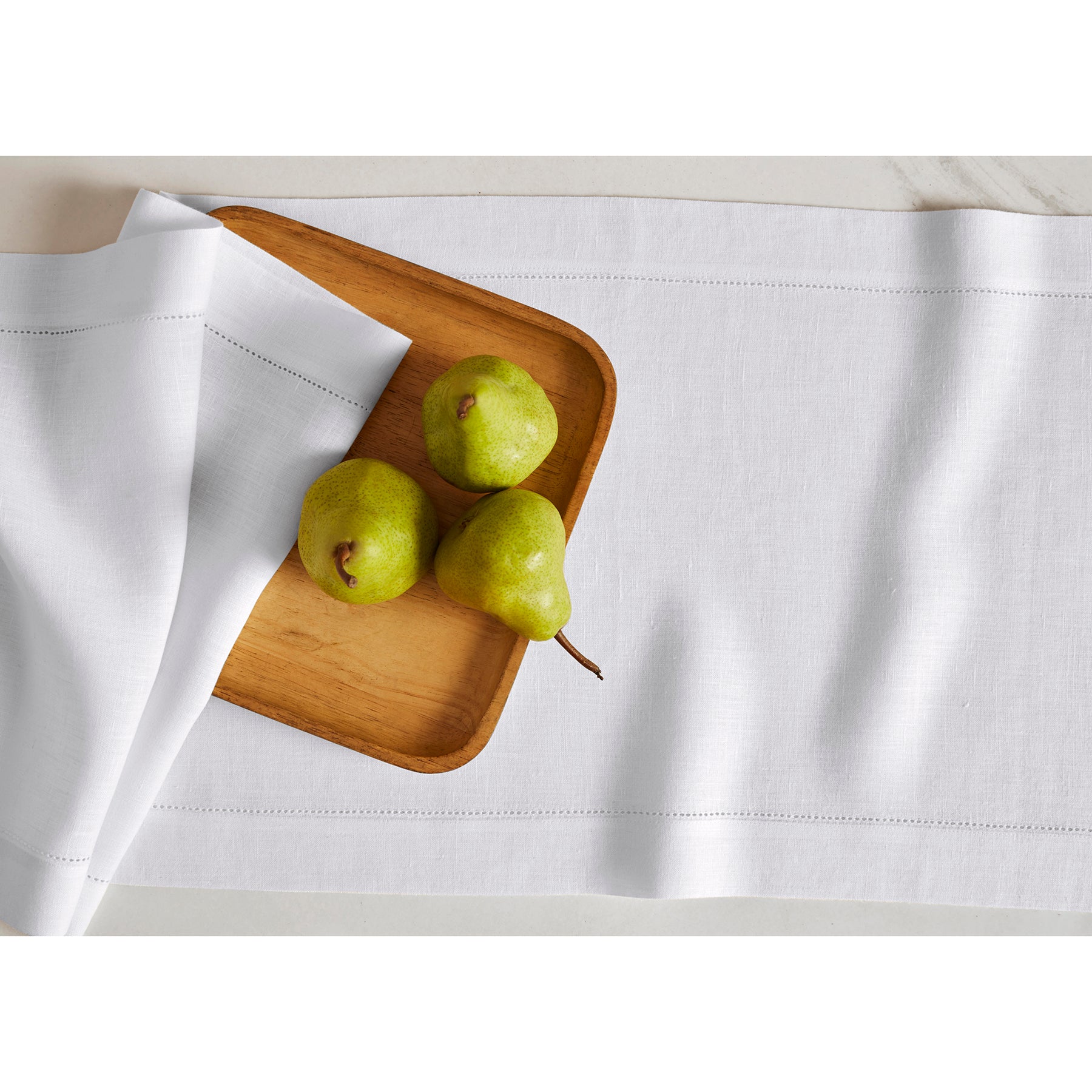 Sonoma Hemstitch Table Runner - Elegant Linen Table Decor for Dining & Special Occasions | Perfect for Weddings, Holidays & Home Decor