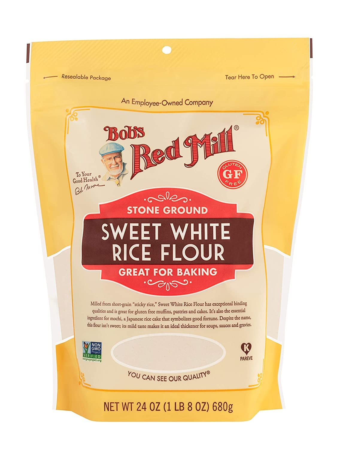 Bob's Red Mill Sweet White Rice Flour - 25 lb (25 Pound) - Gluten-Free, Non-GMO, Perfect for Baking, Asian Cuisine & Desserts