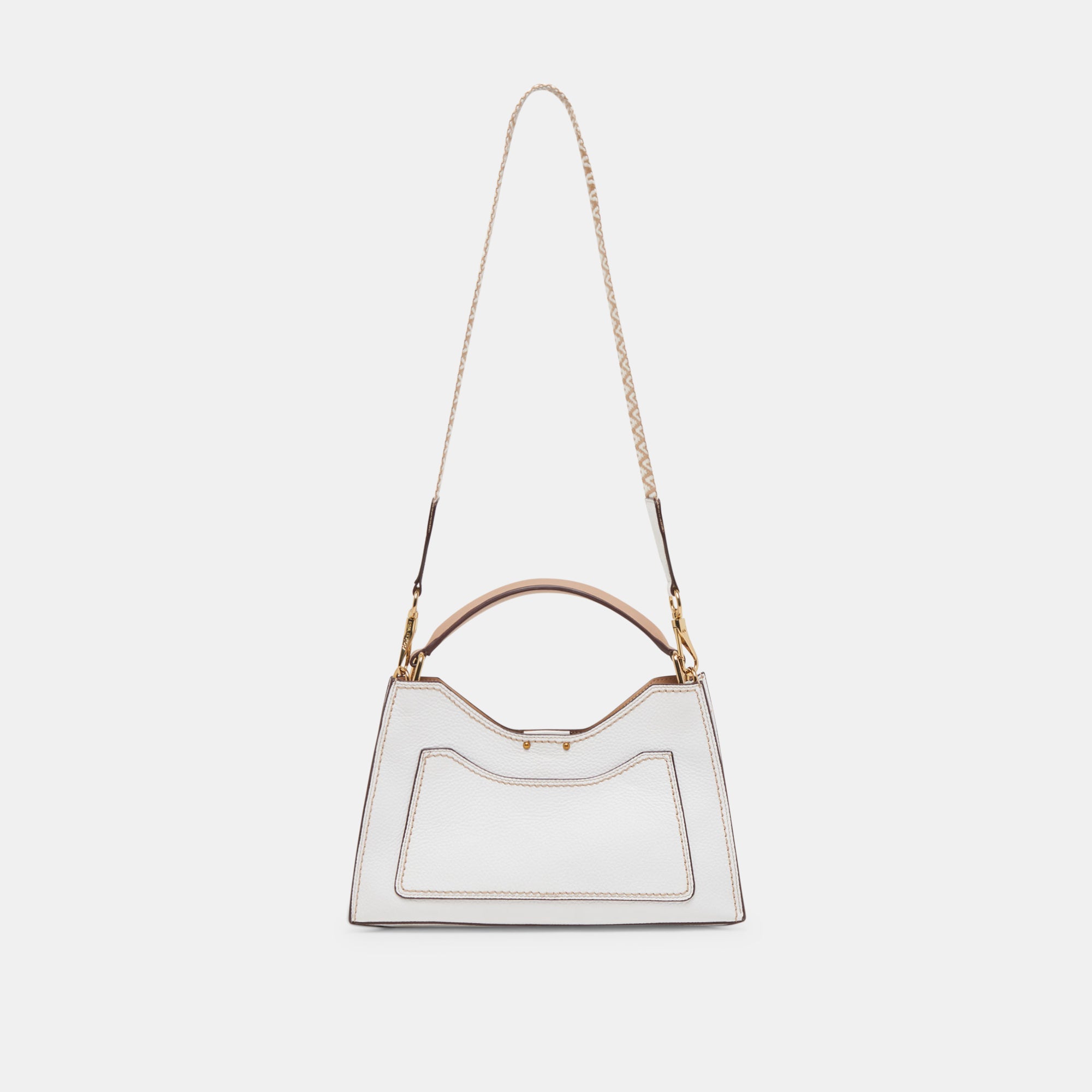 Stylish White Leather TARIFA Crossbody Bag for Women - Perfect for Everyday Use, Travel, and Shopping