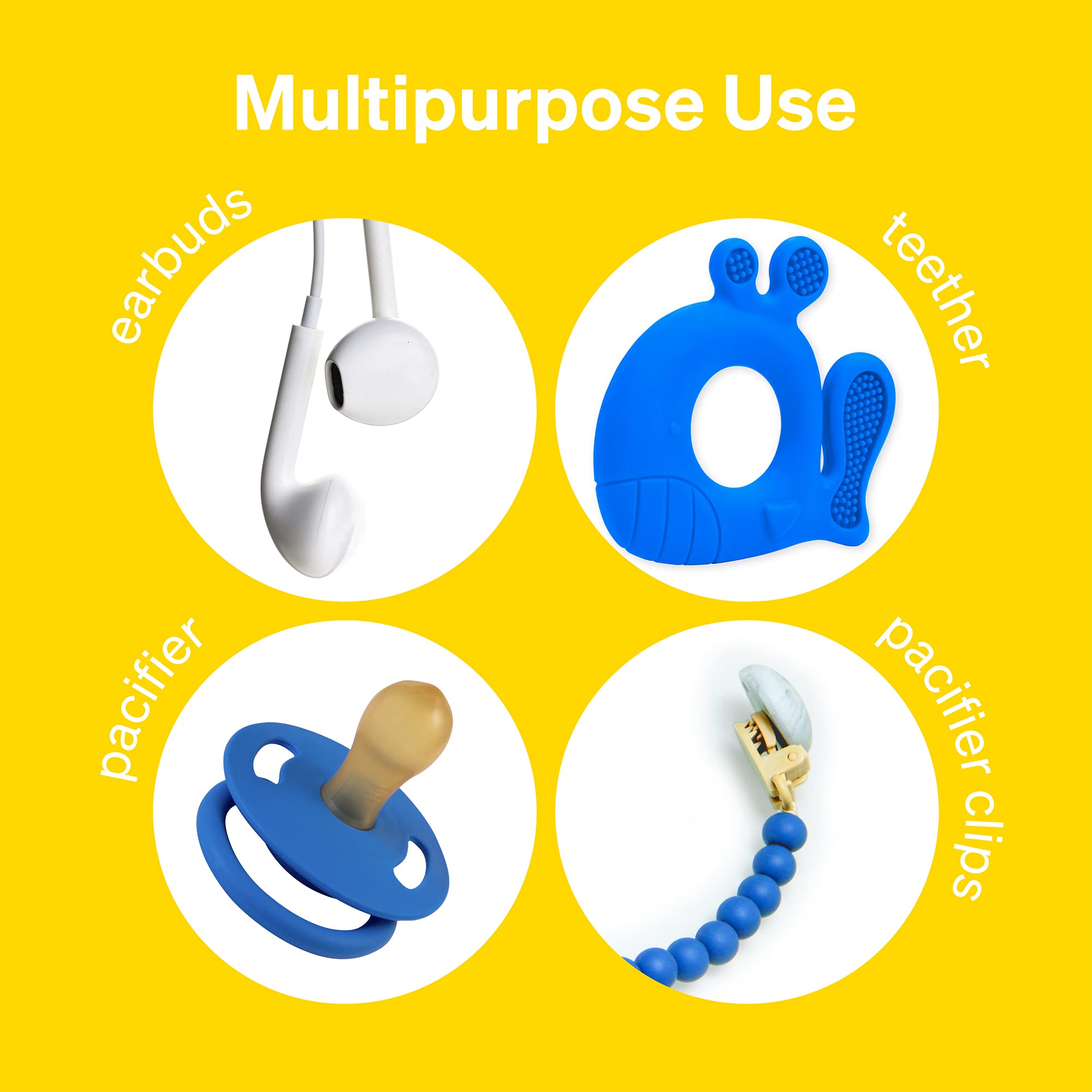LoveNoobs Silicone Pacifier Holder Case - BPA Free Baby Pacifier Storage Box for Travel, Daycare & On-the-Go - Secure Binky Keeper for Infants & Toddlers