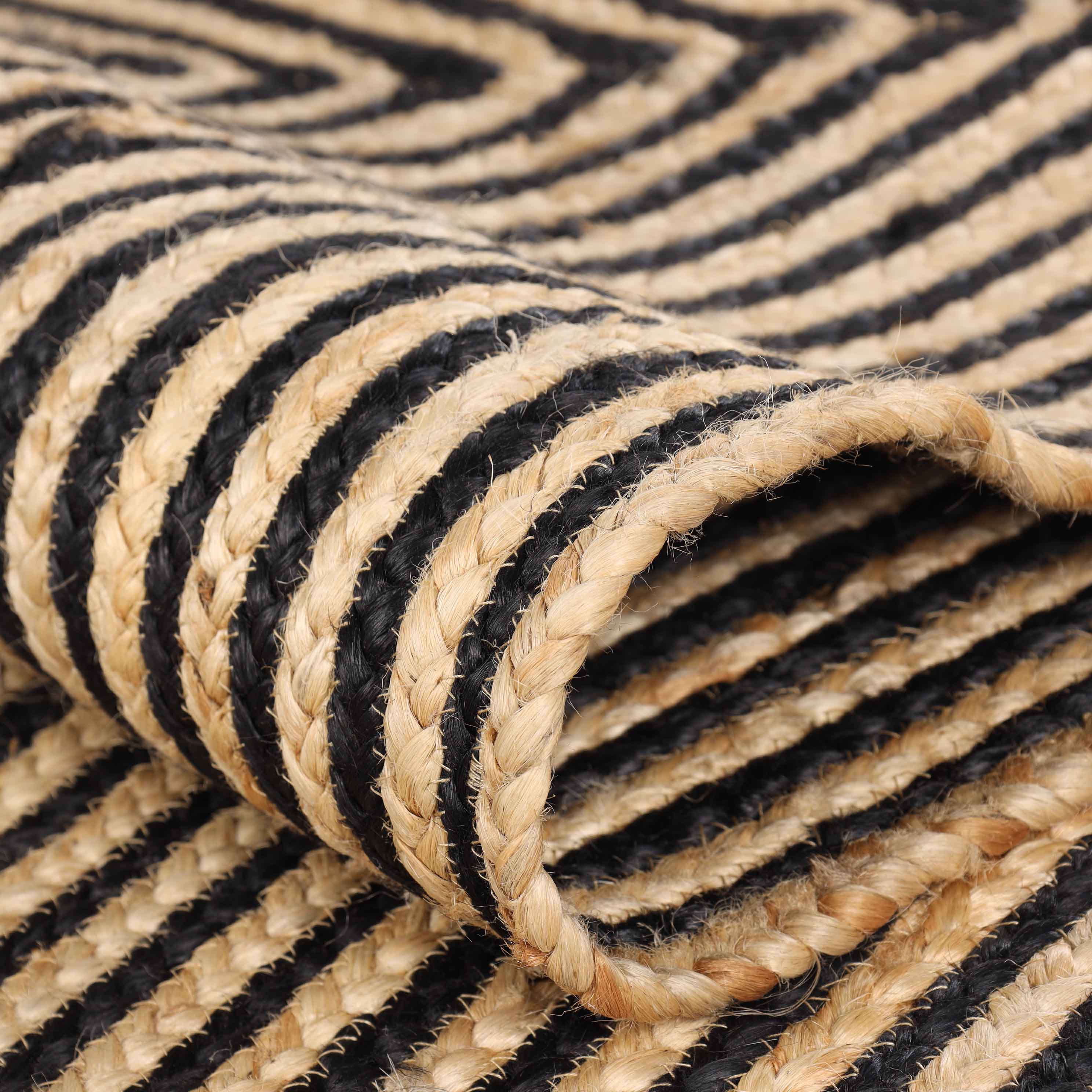Braided Jute Reversible Handwoven Rug - Natural Fiber Indoor/Outdoor Area Rug for Living Room, Bedroom, Patio & Deck - Eco-Friendly Home Decor