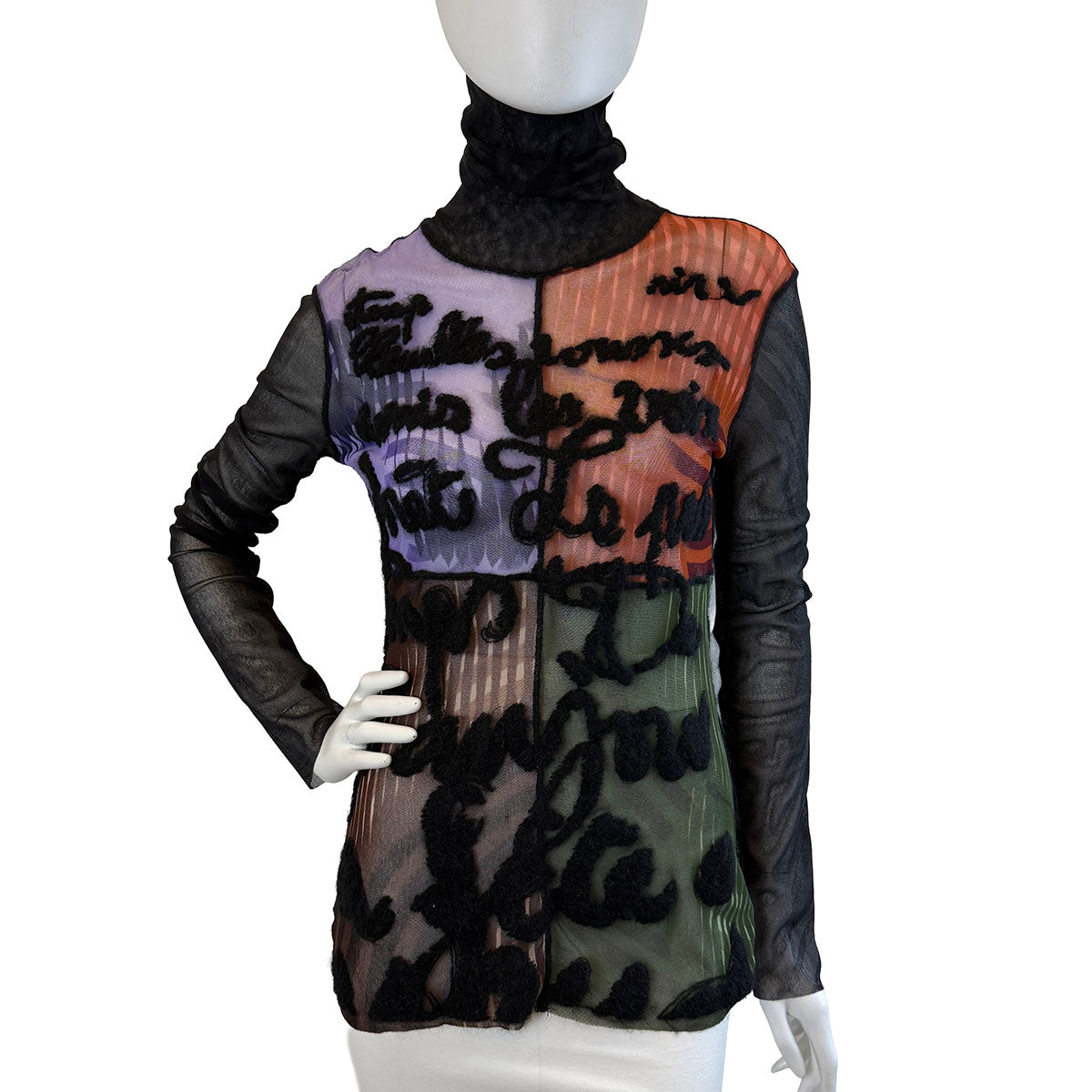 Jean Paul Gaultier Women's Turtleneck Sweater - Soft Wool Blend Long Sleeve Mock Neck Pullover for Winter Fashion & Office Wear