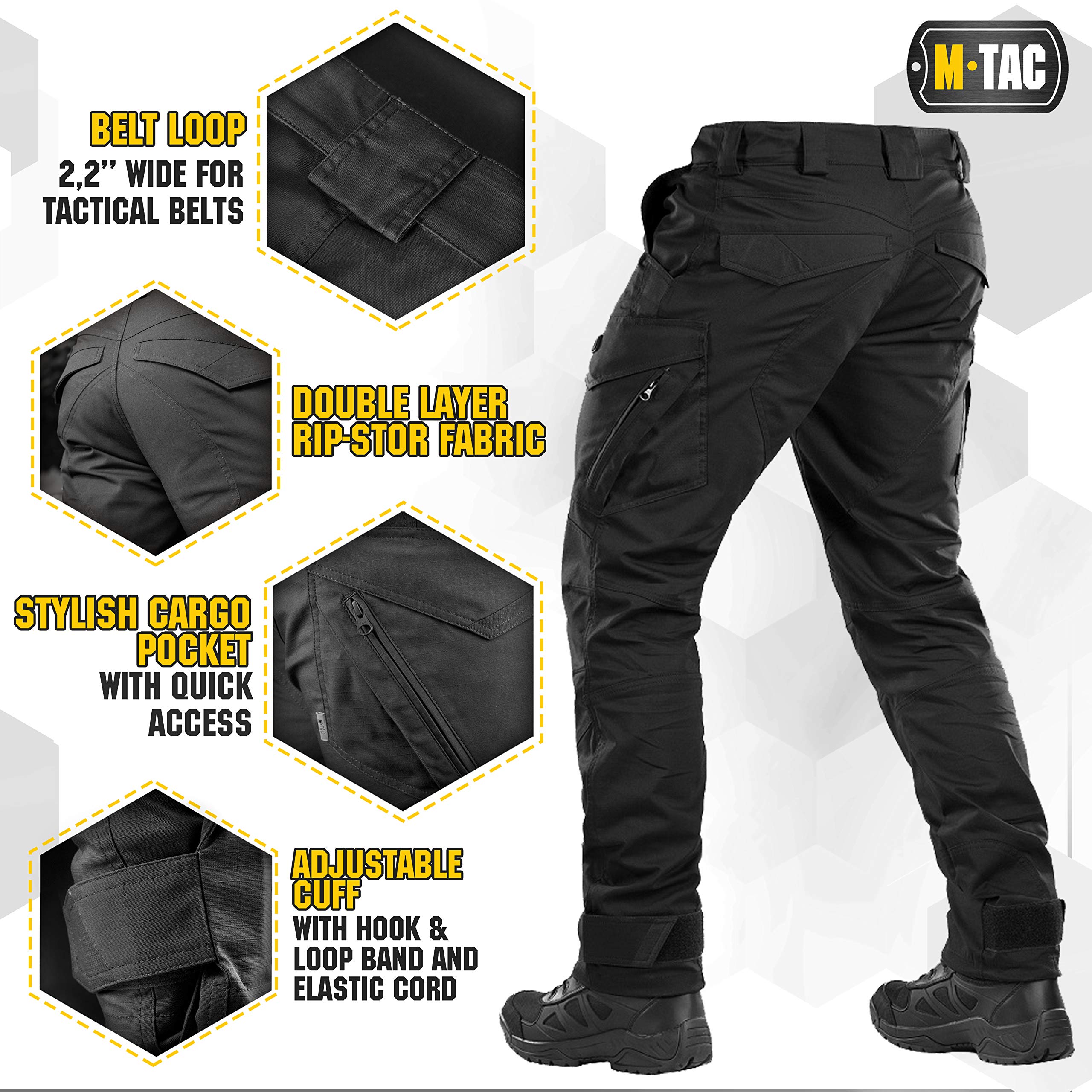 Aggressor Flex Men's Tactical Cargo Pants - Durable Cotton Work Pants with Multiple Pockets for Outdoor, Hiking & Military Use