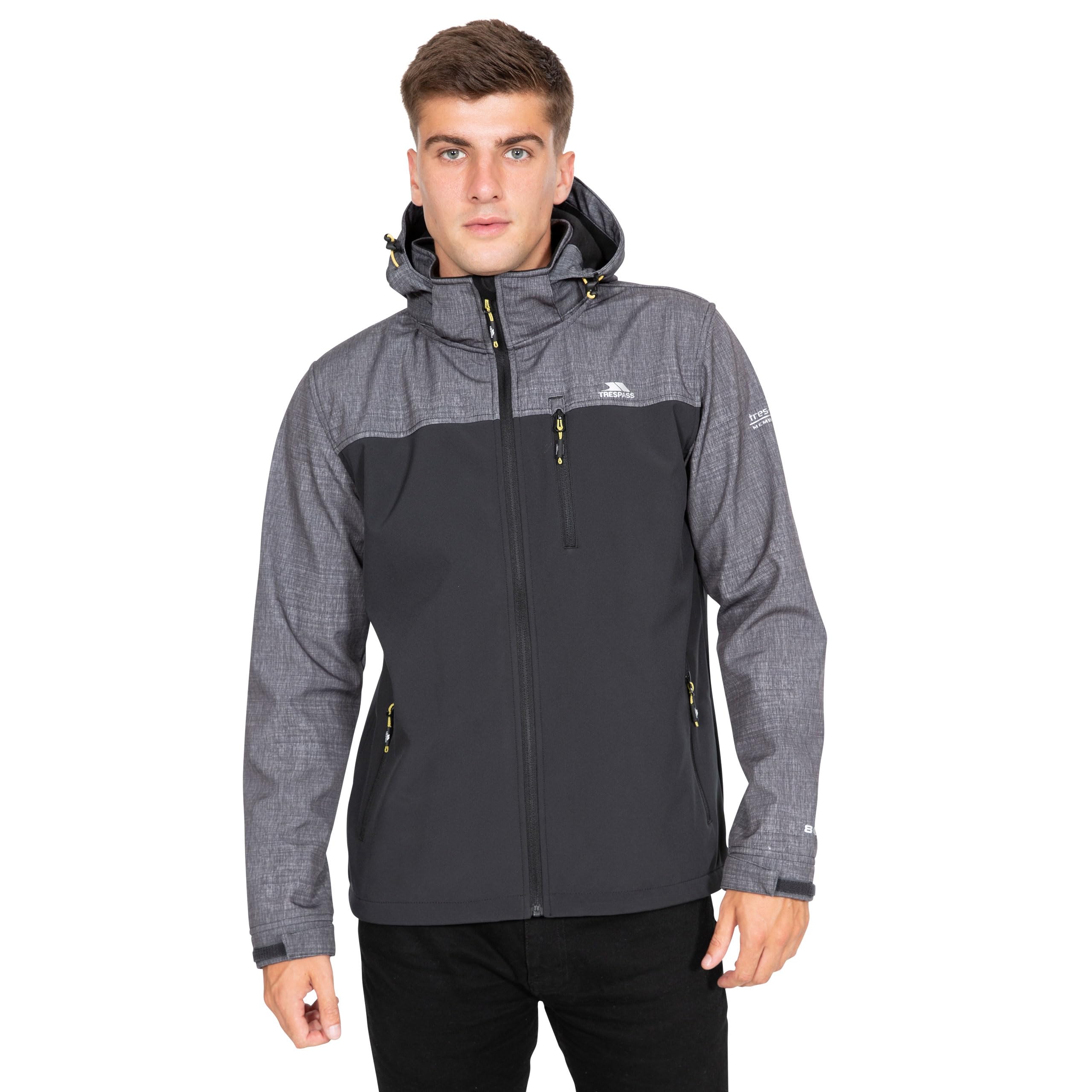 Men's Abbott Softshell Jacket - Lightweight Waterproof Windbreaker for Outdoor Hiking, Camping & Travel - Cold Weather Wind Resistant Jacket with Fleece Lining