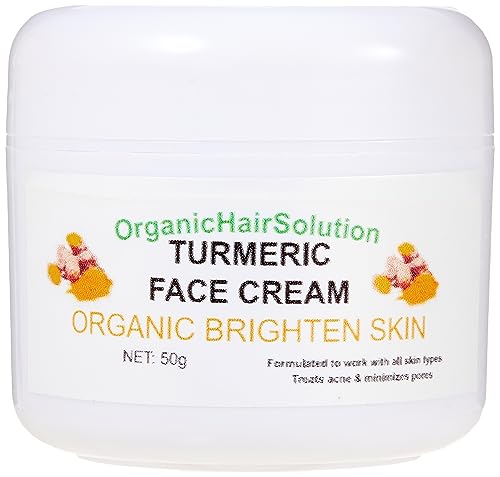 Organic Turmeric Face Cream for Dark Spots - Brightening Facial Moisturizer with Skin Repairing Formula - Hydrates Dry Skin & Works for All Skin Types - Perfect for Daily Beauty Routine & Nighttime Skincare Care