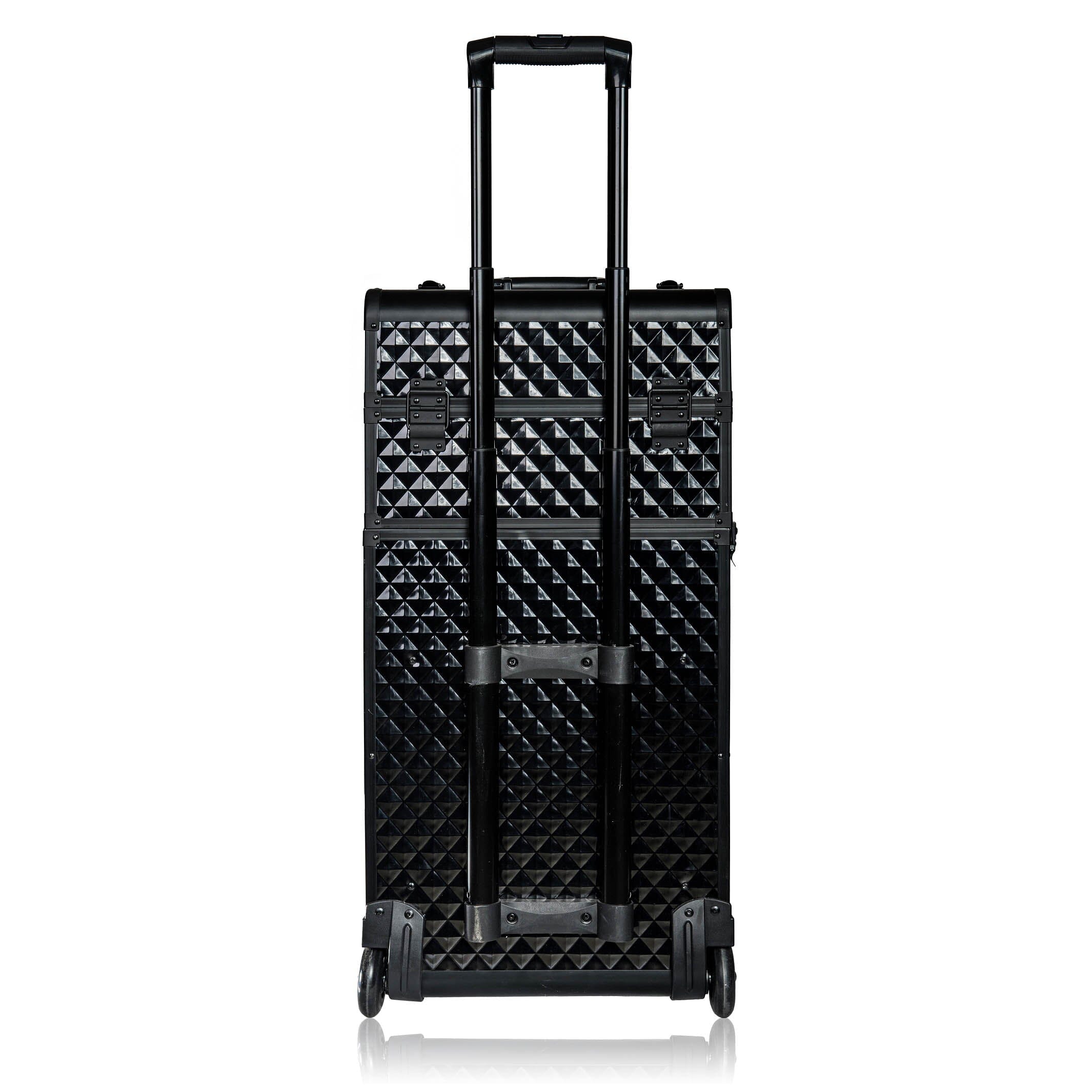REBEL Series Pro Makeup Artists Rolling Train Case - Professional Trolley Case for Cosmetics & Beauty Tools | Perfect for Salon, Travel & On-Site Makeup Services