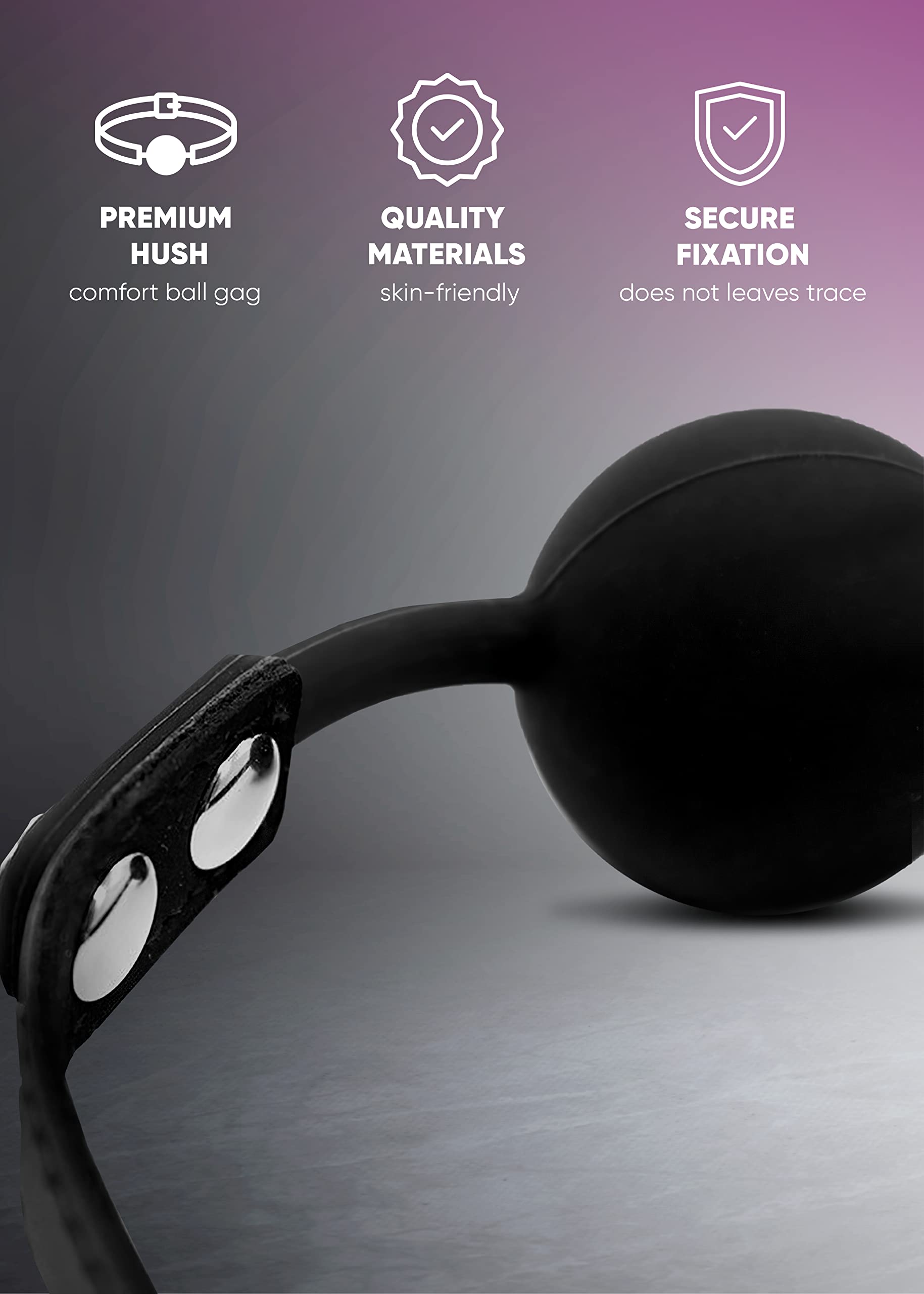 Premium Silicone Bondage Ball Gag for Adults - Adjustable Breathable Open Mouth Gag with Soft Ball Restraints for BDSM Play, Roleplay & Sensual Exploration - Perfect for Couples & Spice Up Your Intimate Moments