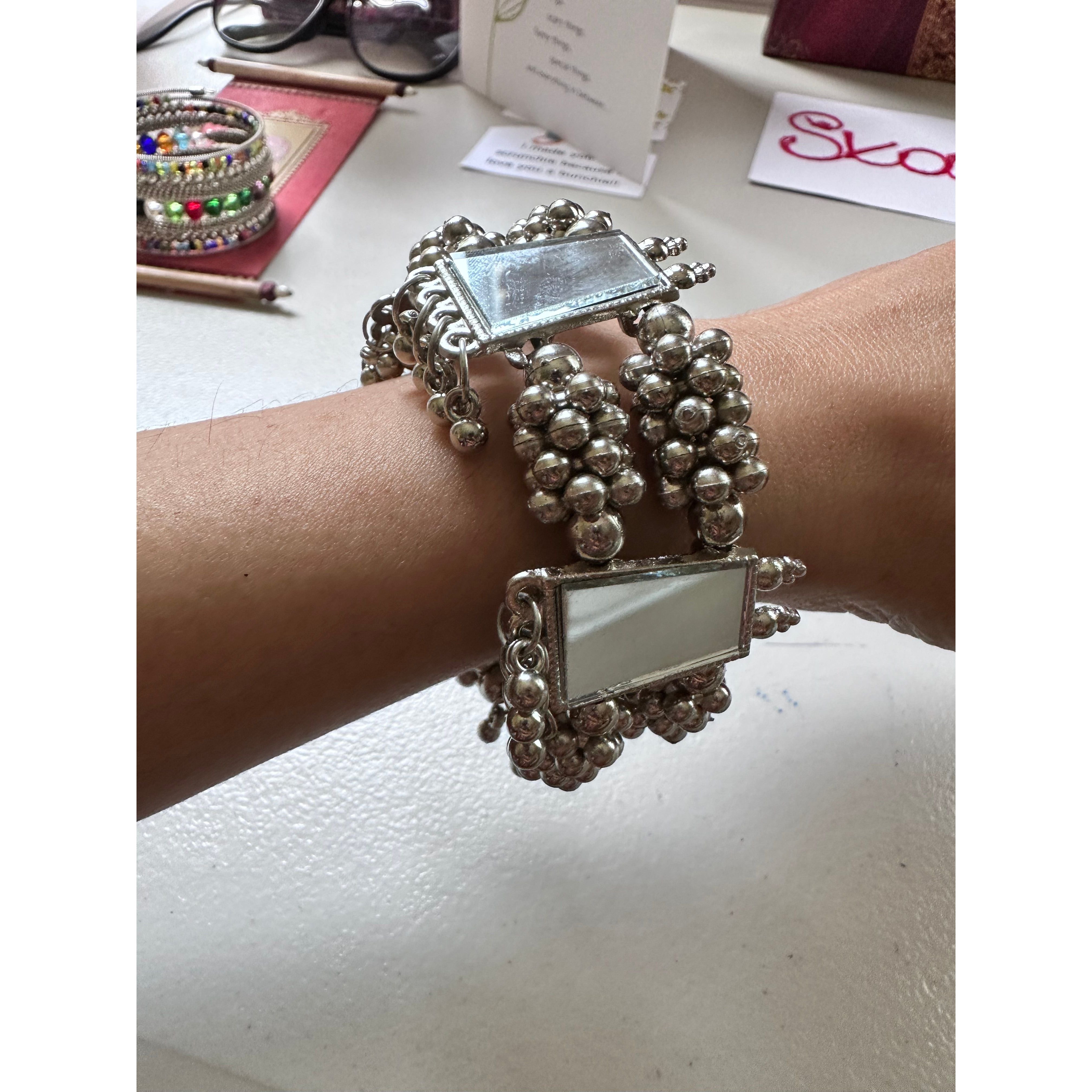 Oxidized Cuff Bracelet for Women - Vintage Boho Handmade Jewelry - Perfect for Weddings, Parties & Everyday Wear