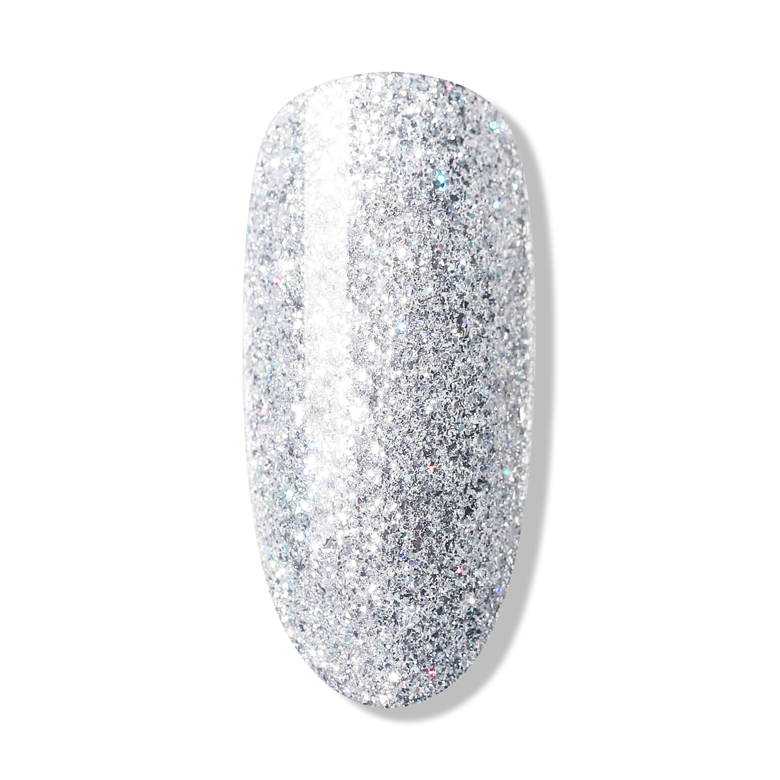 Bluesky Silver Glitter Gel Nail Polish 10ml - Long Lasting 21 Day Manicure for Salon & Home Use