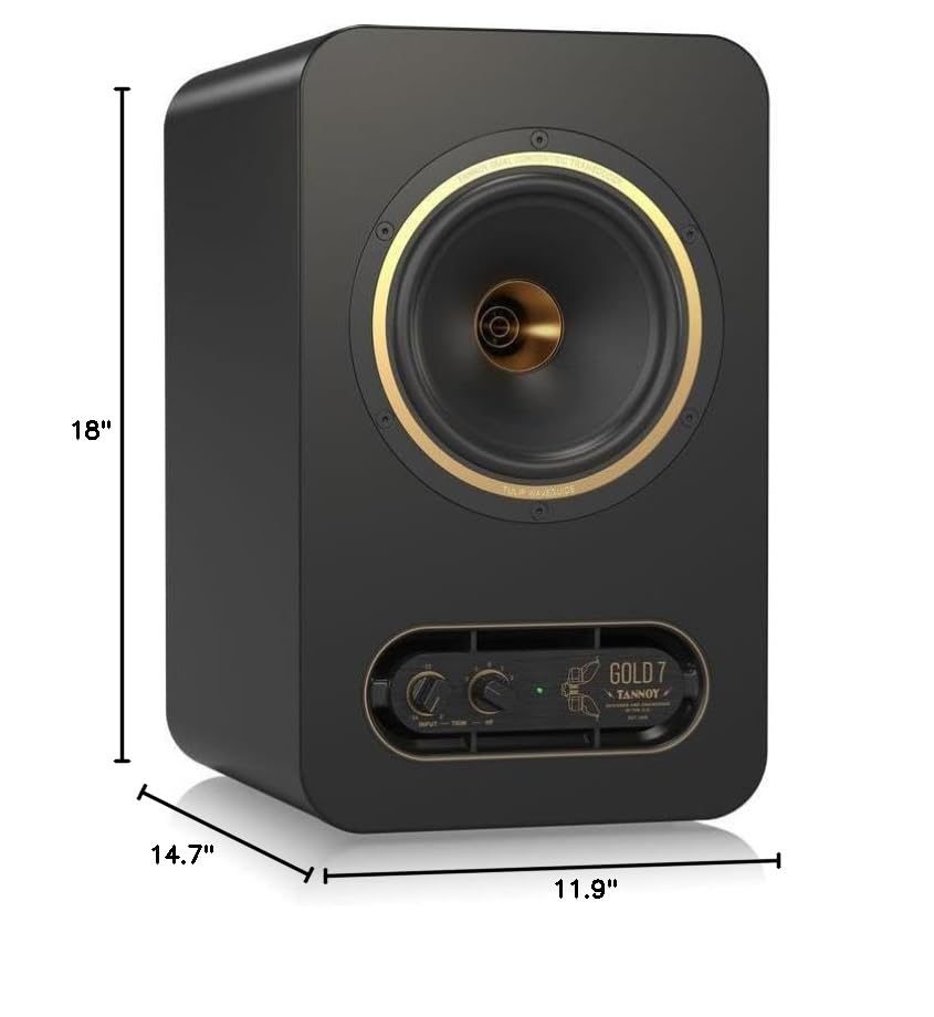 Tannoy Gold 7 6.5-inch Powered Studio Monitor - Professional Studio Reference Speakers for Music Production, Home Recording & DJ Setup - Perfect for Home Studios, Podcasting & Audio Mixing