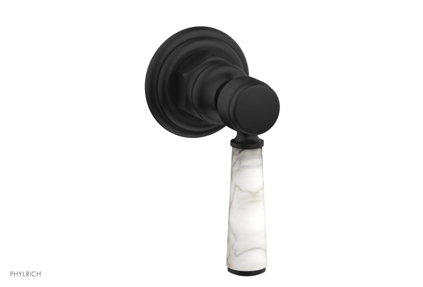 HEX TRADITIONAL HENRI White Marble Lever Handle Volume Control Diverter Valve - Perfect for Bathroom & Kitchen Faucet Control, Shower Diverter, and Sink Mixer Applications