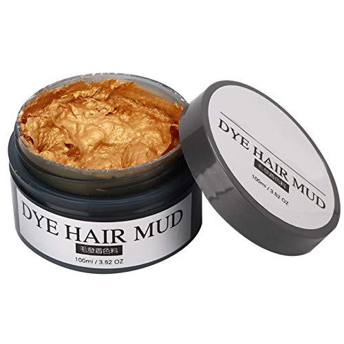 Professional Hair Dye Mud Wax - DIY Natural Hair Coloring Cream for Home Use, Styling Wax for Thin to Thick Hair (Gold) | Perfect for Salon-Quality Color at Home, Touch-Ups & Creative Hairstyling