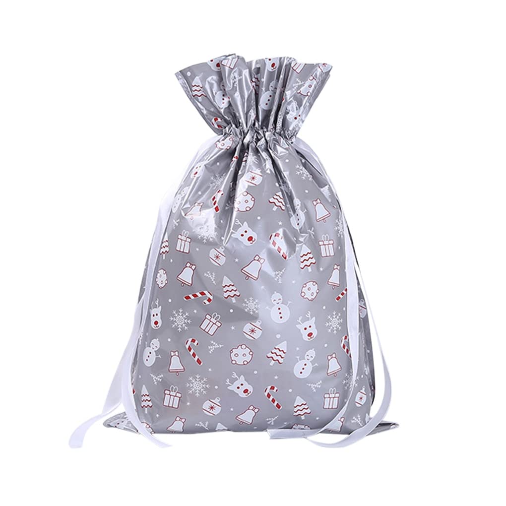 Christmas Drawstring Candy Bags - Printed Holiday Cookie & Snack Pouch for Xmas Party Decorations, Gift Wrapping & Stocking Stuffers (Color: 02) - Perfect for Holiday Treats, Classroom Exchanges & Festive Gift Giving