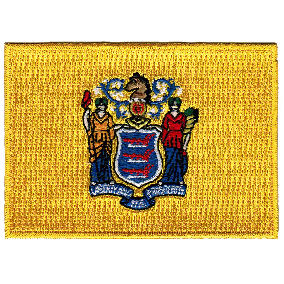 New Jersey State Flag Embroidered Patch - Iron-On NJ Emblem for Jackets, Hats & Bags - Perfect for DIY Crafts, Souvenirs & Patriotic Decor