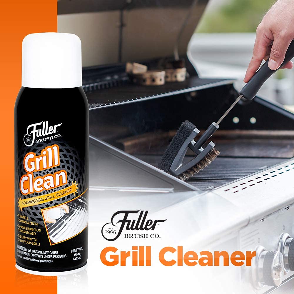 Fuller Brush Heavy Duty Foaming Grill Cleaner Spray - 6 Pack for Oven, Griddle & Iron Plate Cleaning | Safe & Effective Grease Remover for BBQ Racks & Grills | Perfect for Outdoor Cooking, Camping & Backyard Parties
